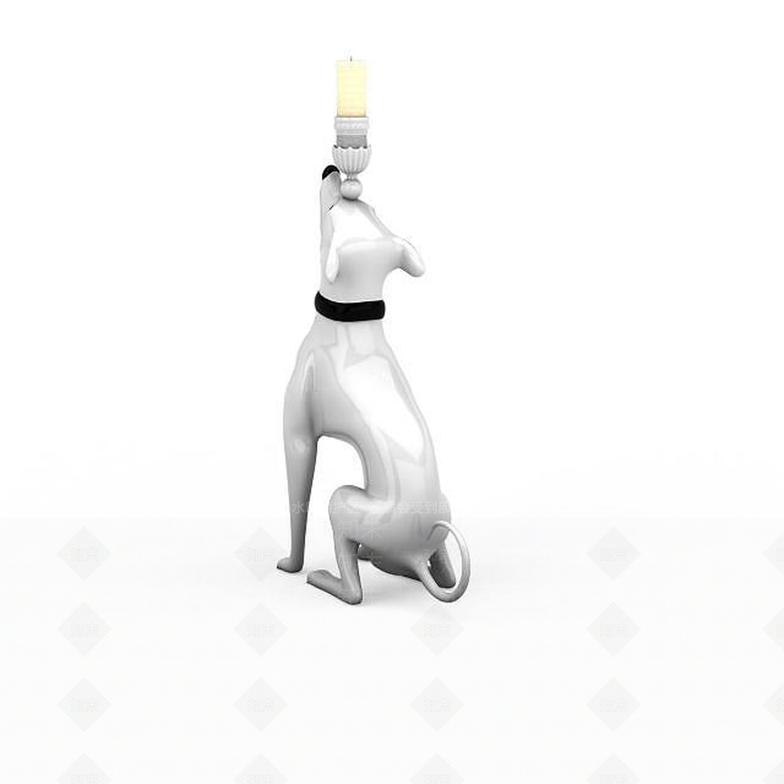 现代狗烛台3D模型下载【ID:1195593505】