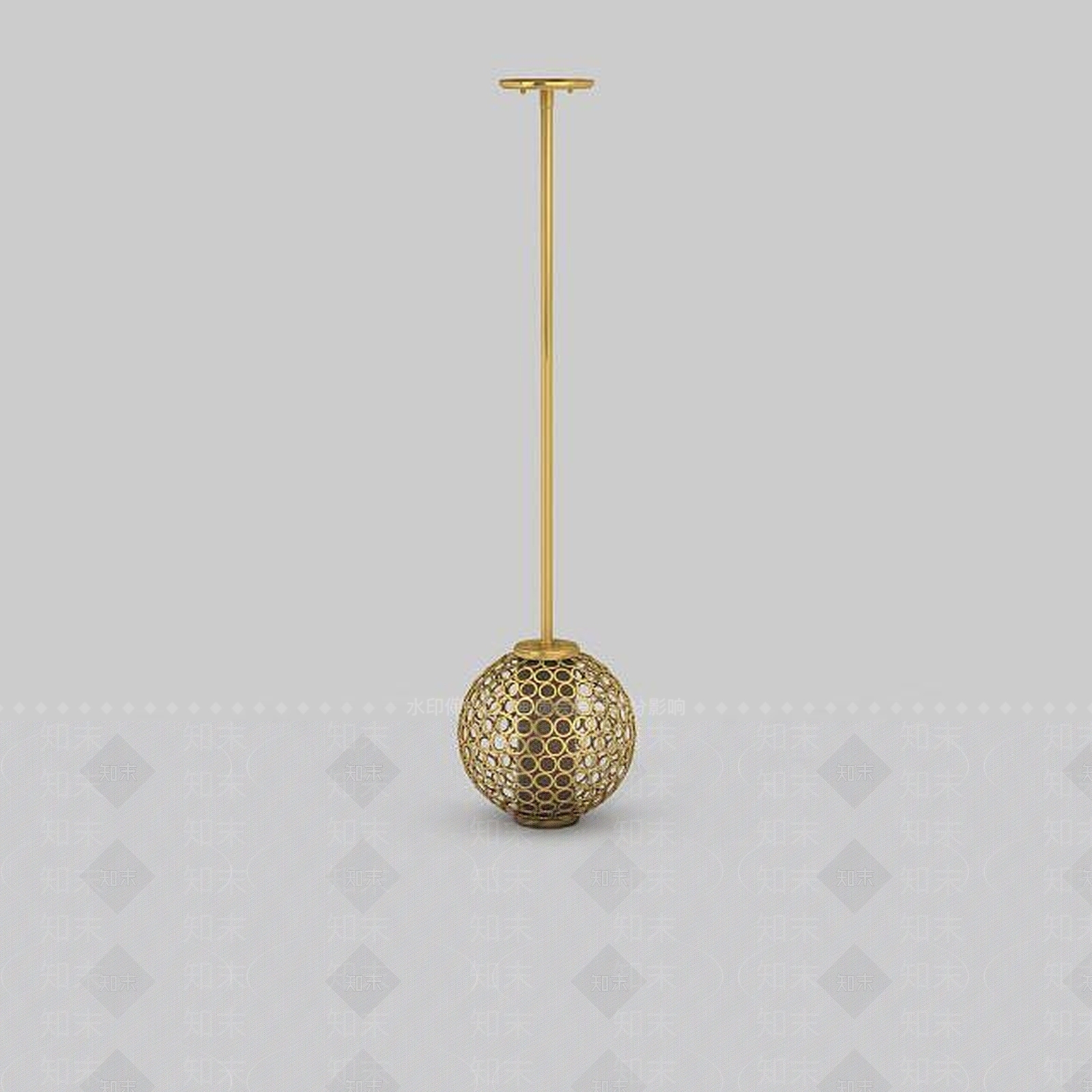 中式圆形中式吊灯3D模型下载【ID:1195593708】