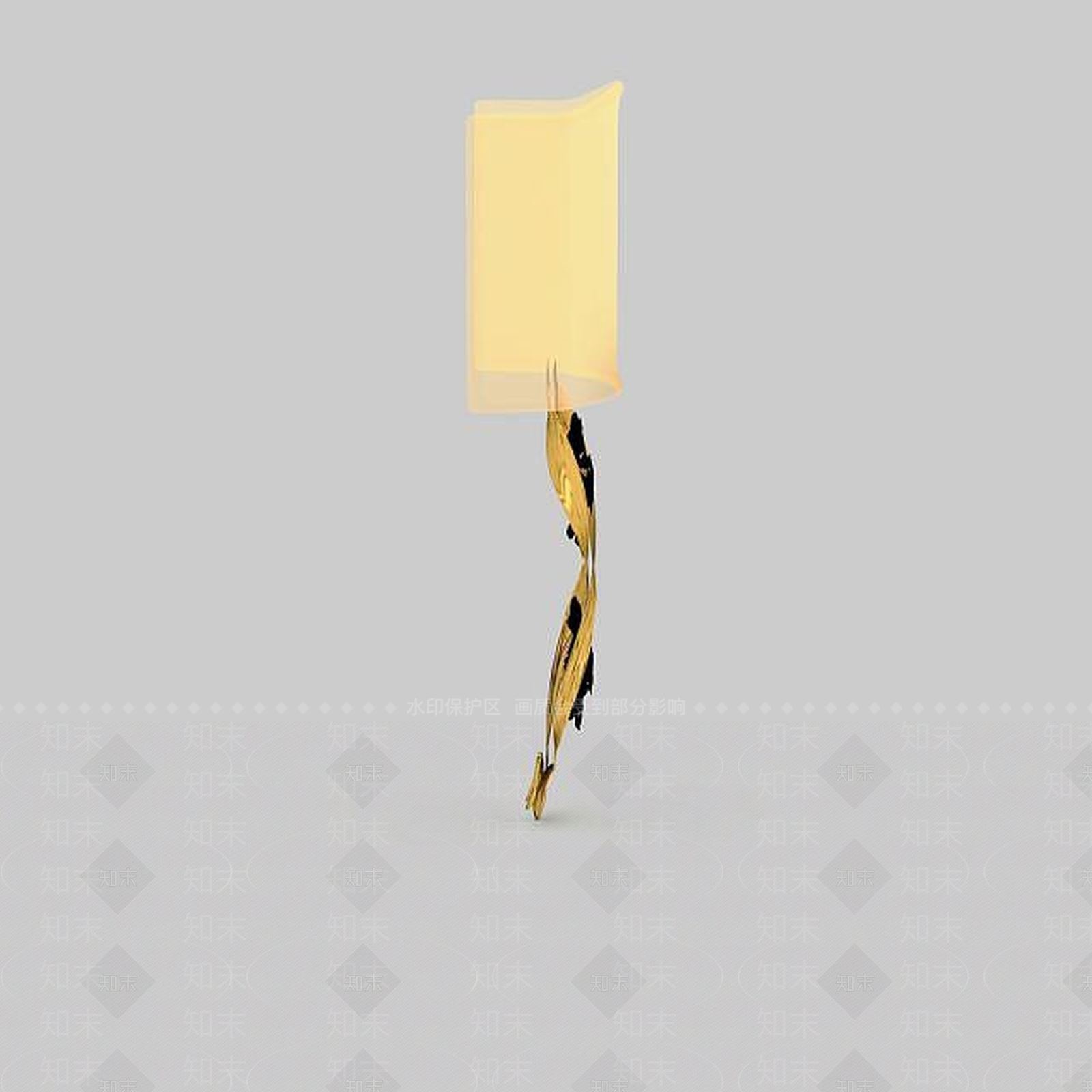 现代丝绸花朵壁灯3D模型下载【ID:1195593803】