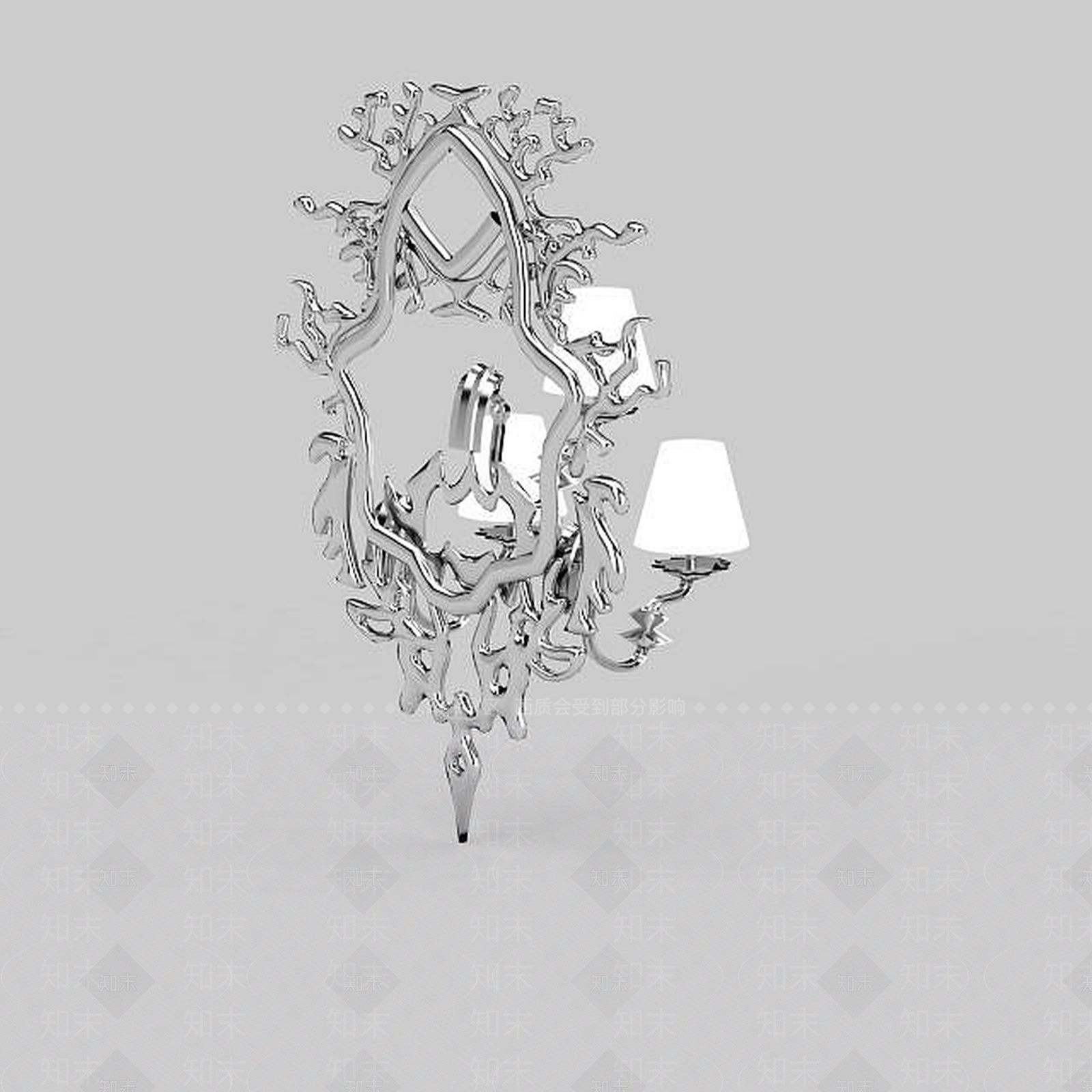现代铁艺壁灯3D模型下载【ID:1195594092】