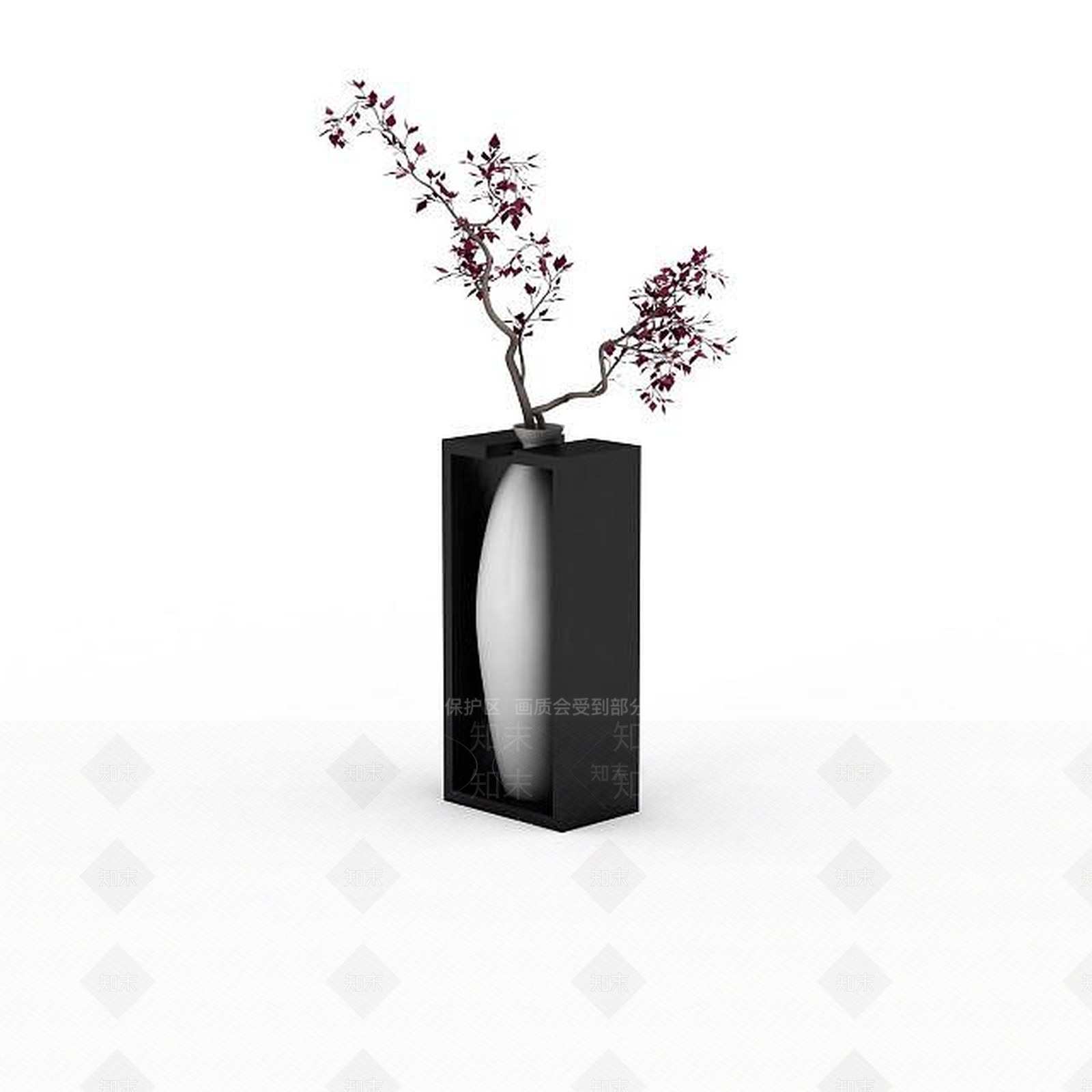 现代粉红色植物3D模型下载【ID:1195595001】