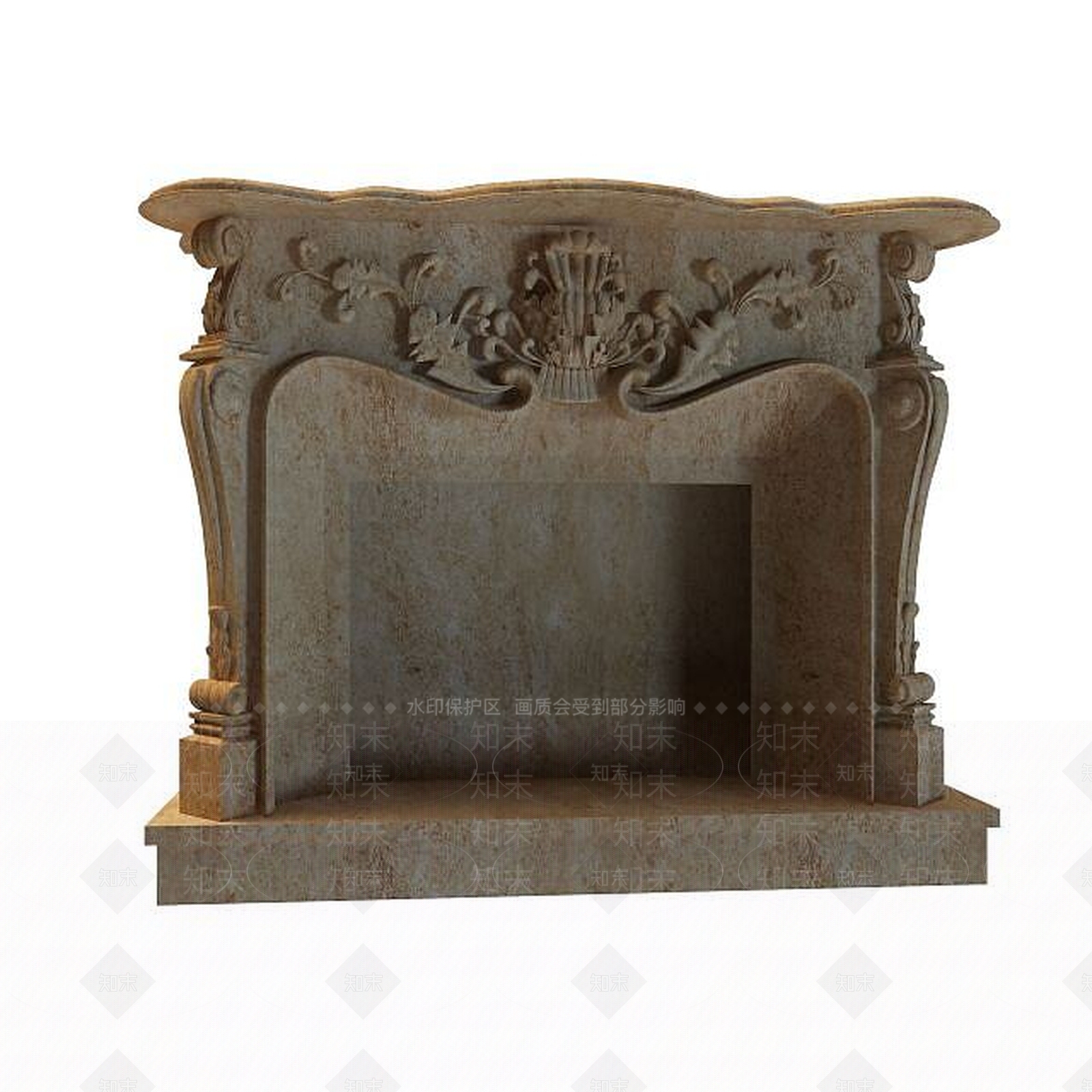 欧式古典欧式壁炉3D模型下载【ID:1195595795】