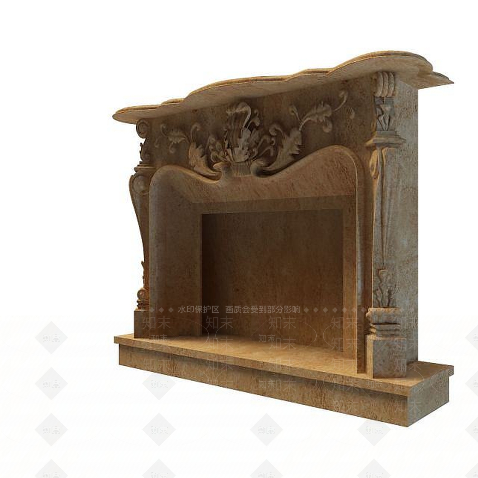 欧式古典欧式壁炉3D模型下载【ID:1195595795】