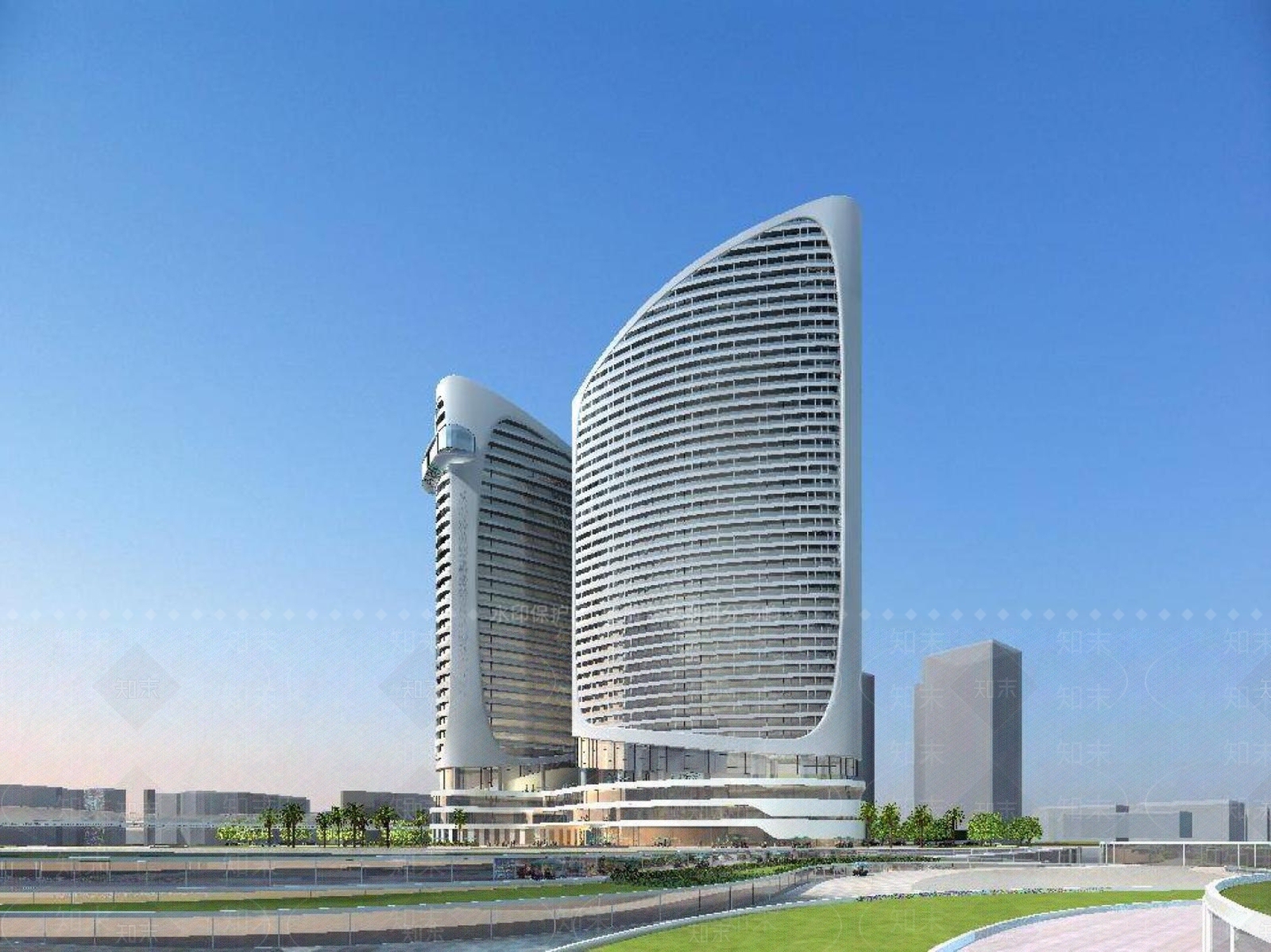 现代办公楼3D模型下载【ID:1195595846】