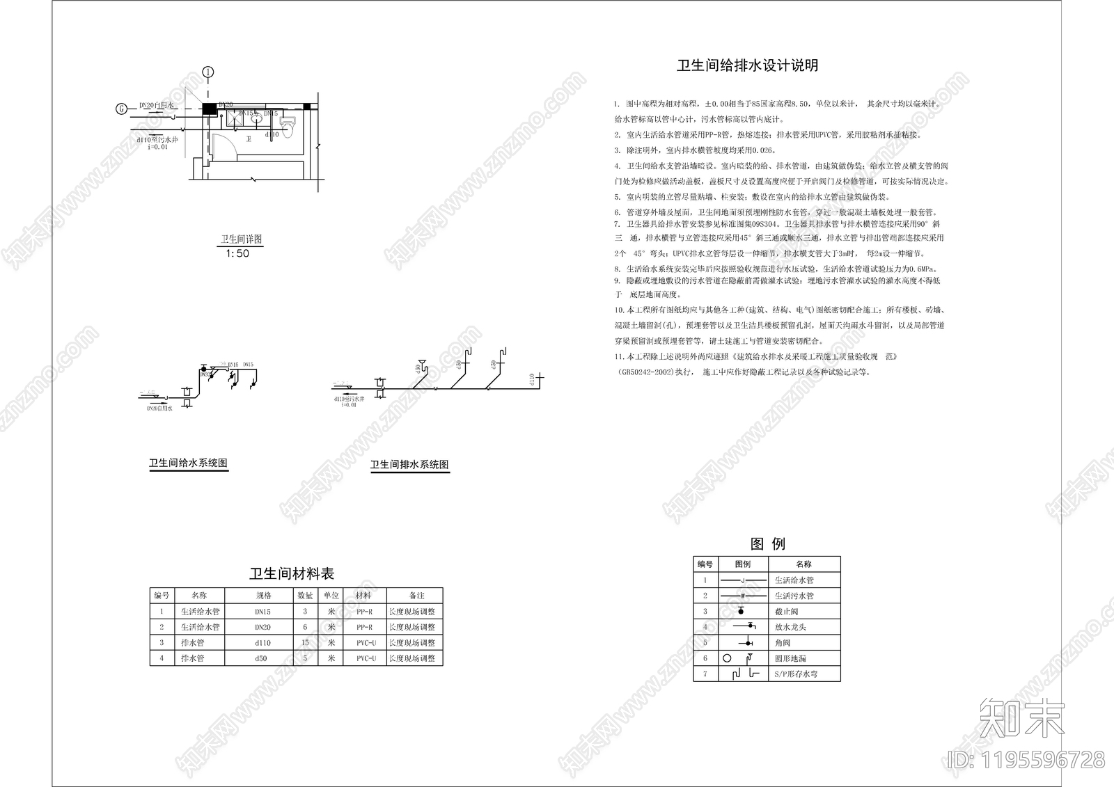 水处理cad施工图下载【ID:1195596728】