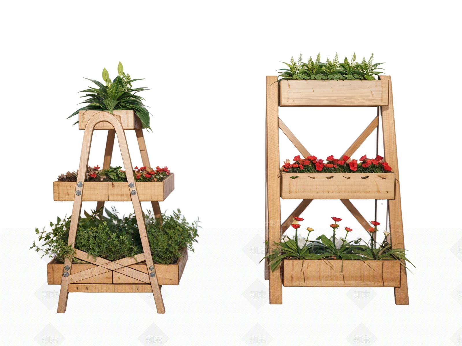 现代花几SU模型草图