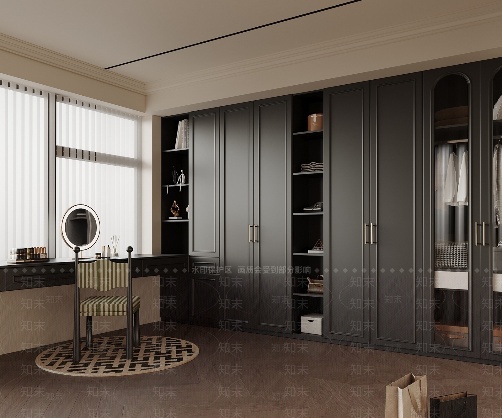 法式衣帽间3D模型下载【ID:1195602771】