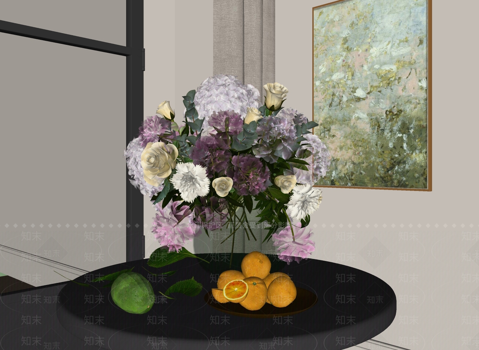 现代花艺SU模型下载【ID:1195784409】