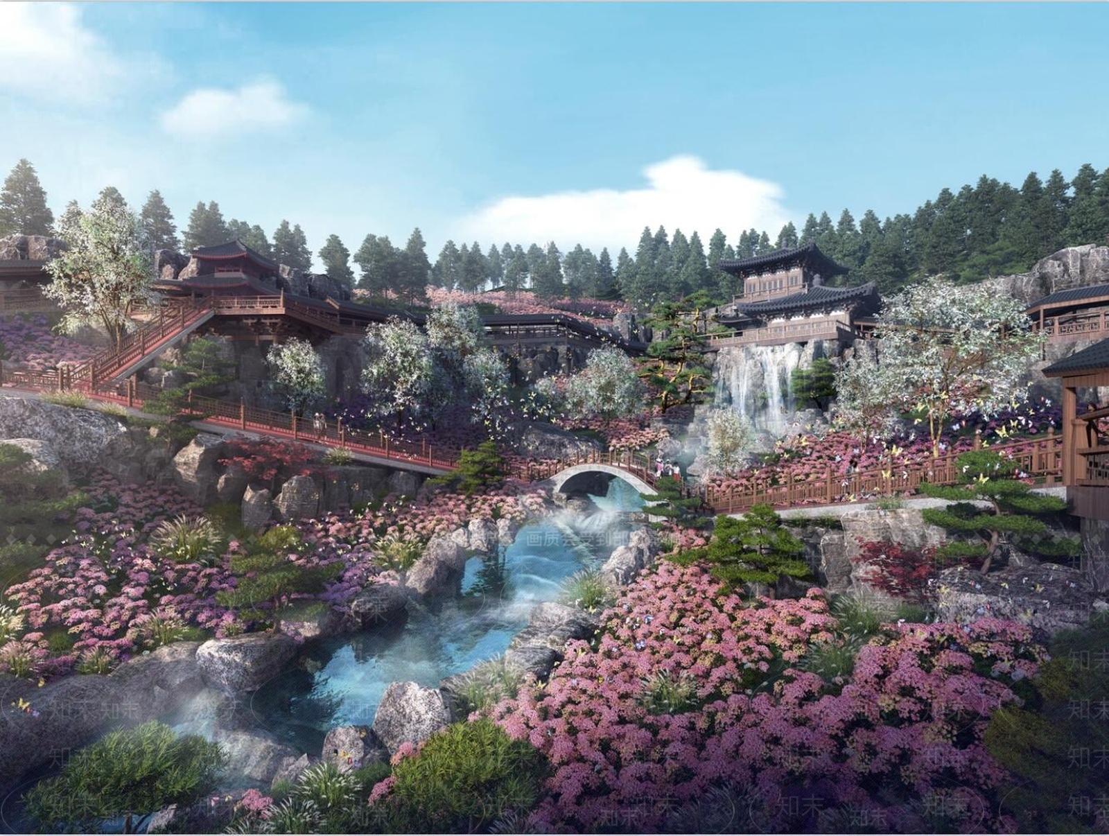 中式公园3D模型下载【ID:1195605741】