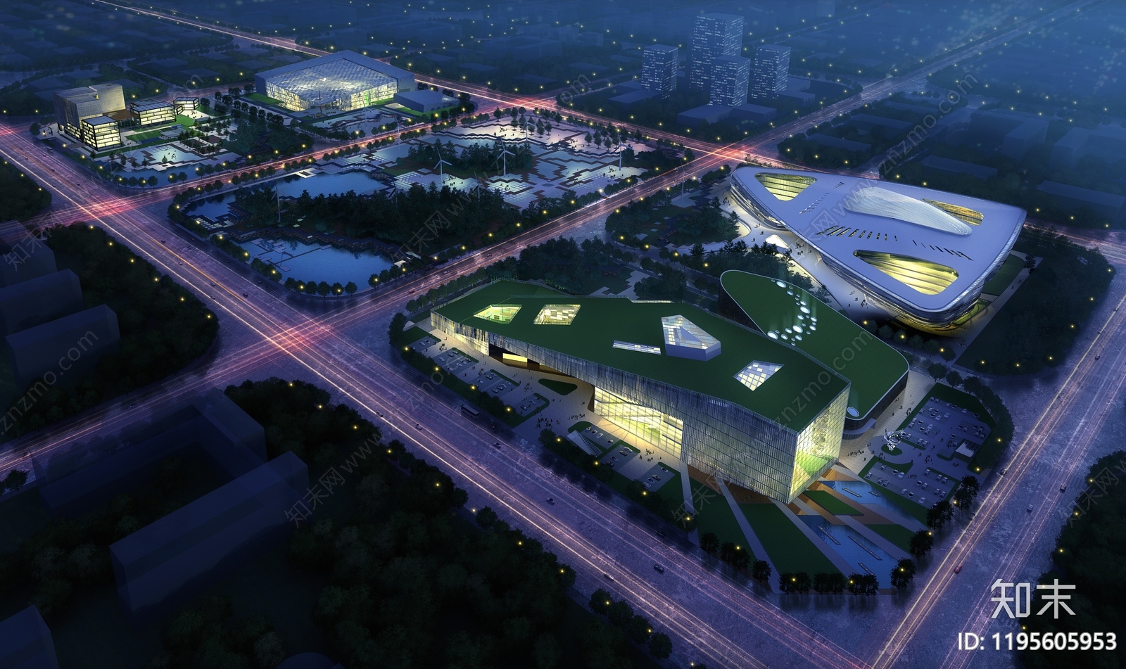 现代博物馆建筑施工图下载【ID:1195605953】