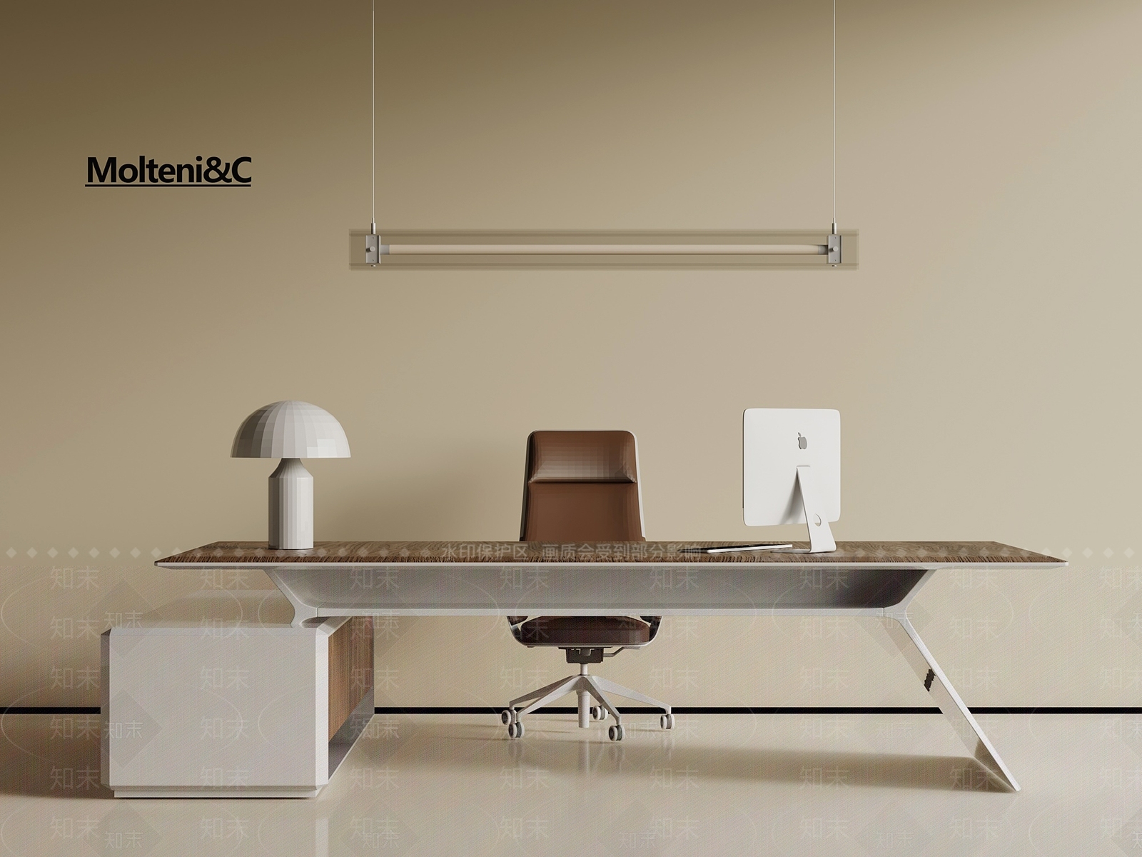 现代办公桌3D模型下载【ID:1195605507】