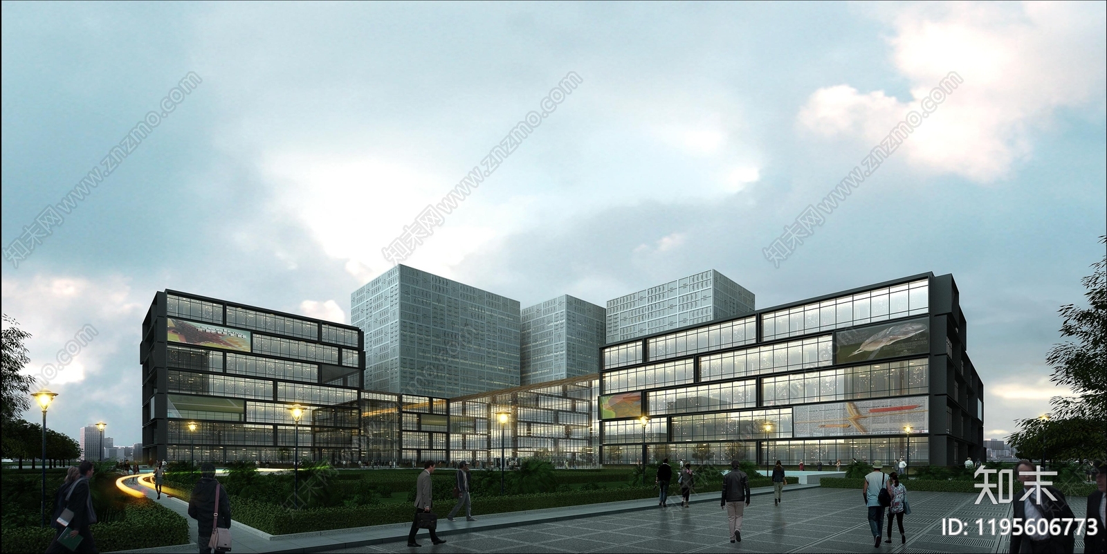现代行政机构建筑cad施工图下载【ID:1195606773】