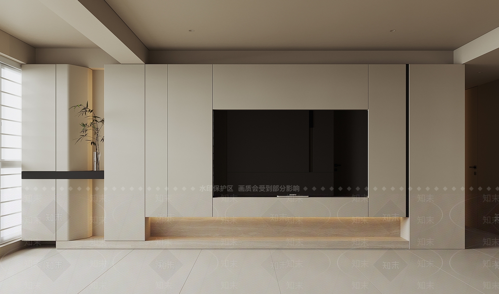 现代背景墙SU模型下载【ID:1195606727】