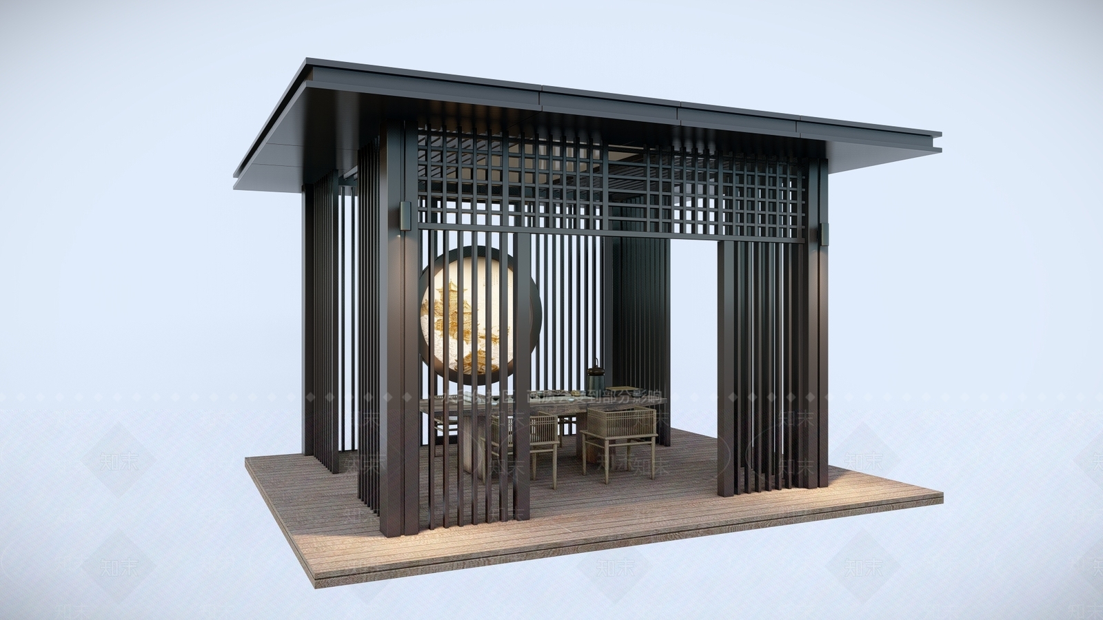 新中式其他户外家具SU模型下载【ID:1195608240】