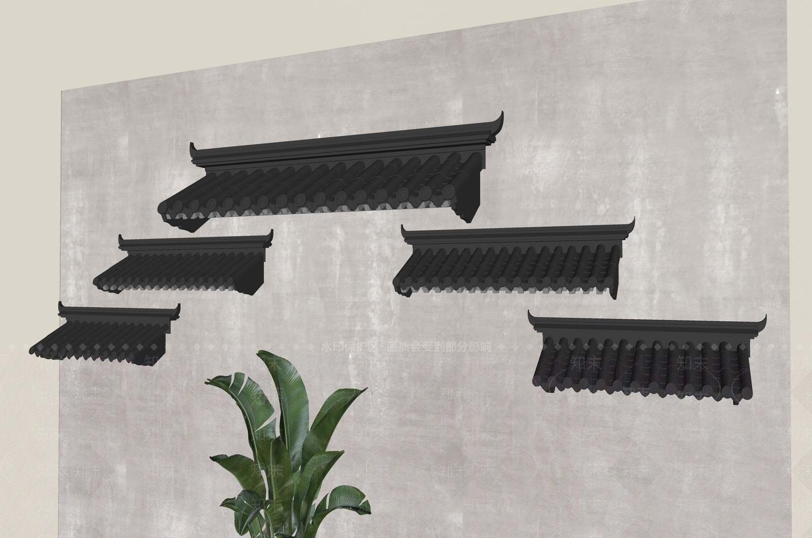 新中式挂件SU模型下载【ID:1195610289】