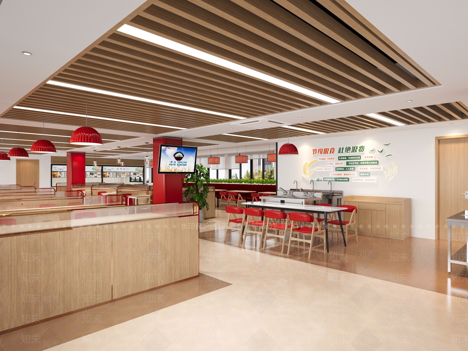 现代食堂3D模型下载【ID:1195610924】