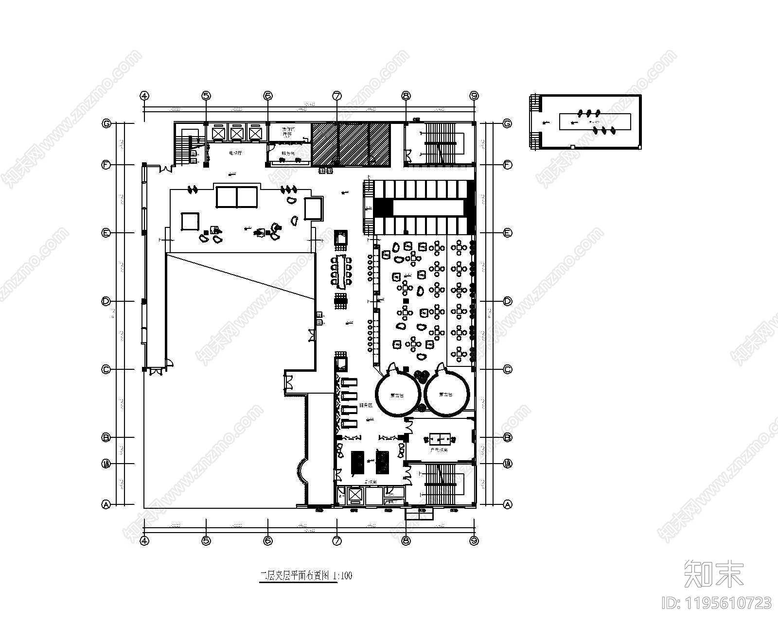 轻奢洗浴中心cad施工图下载【ID:1195610723】