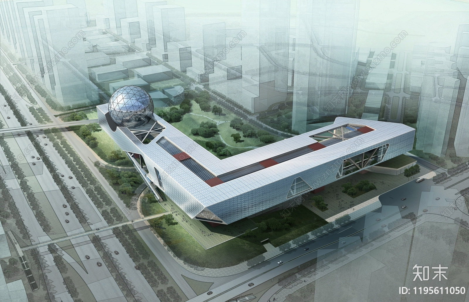 现代博物馆建筑施工图下载【ID:1195611050】