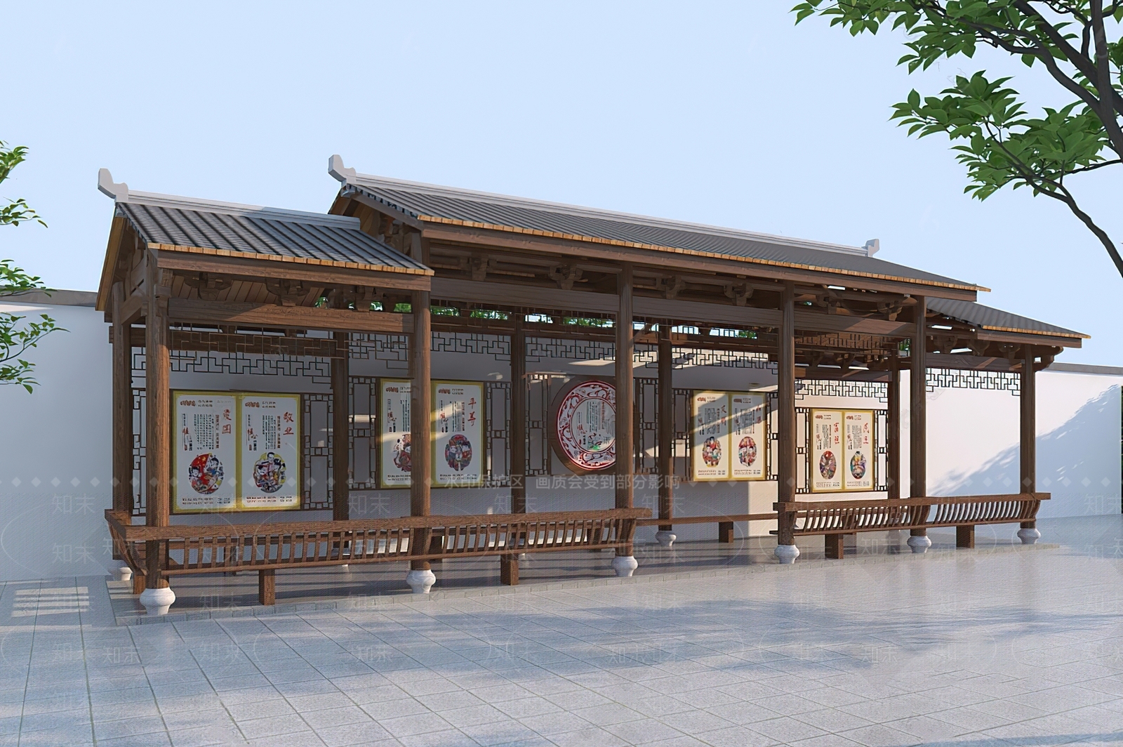 中式古建3D模型下载【ID:1195613849】