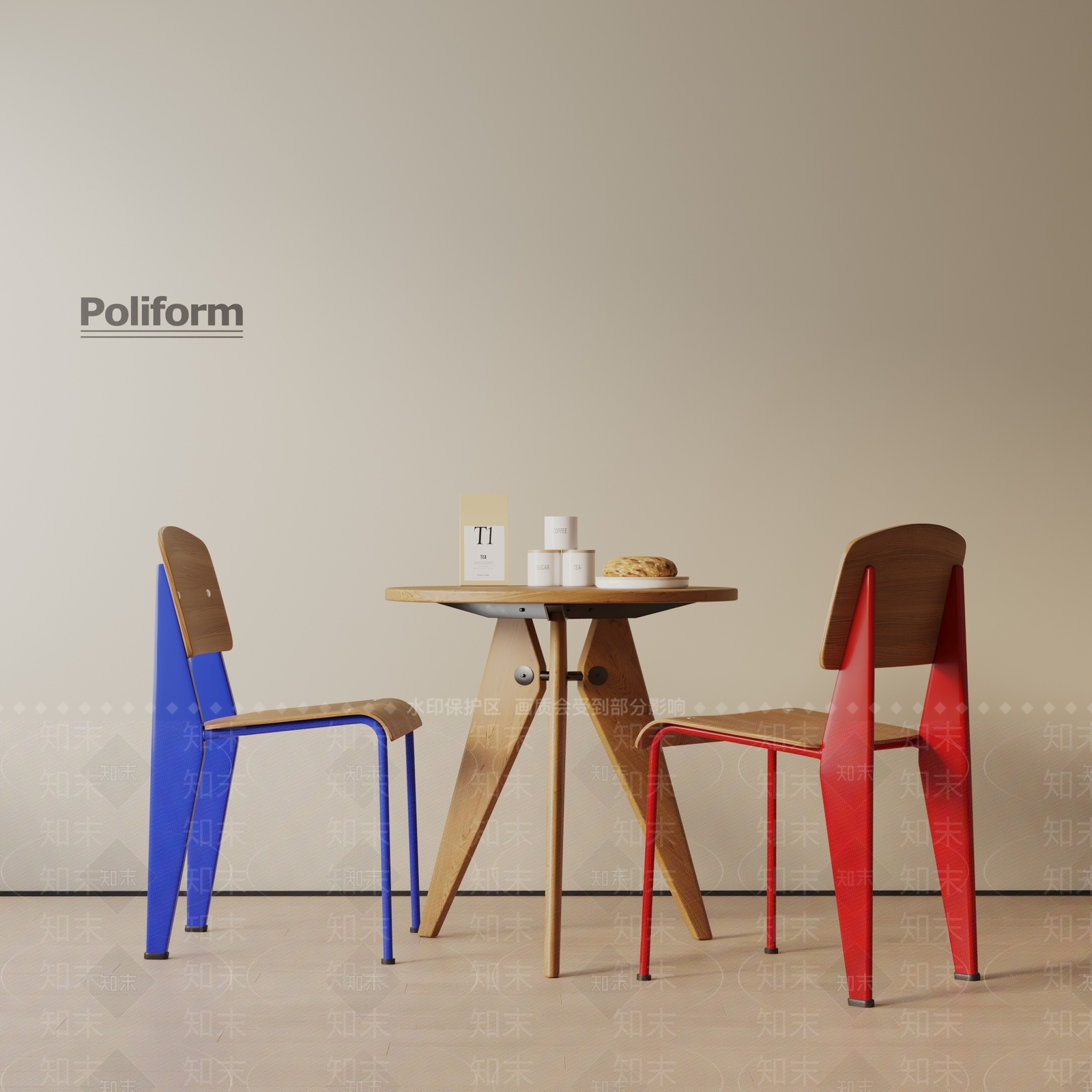 现代餐桌3D模型下载【ID:1195616520】