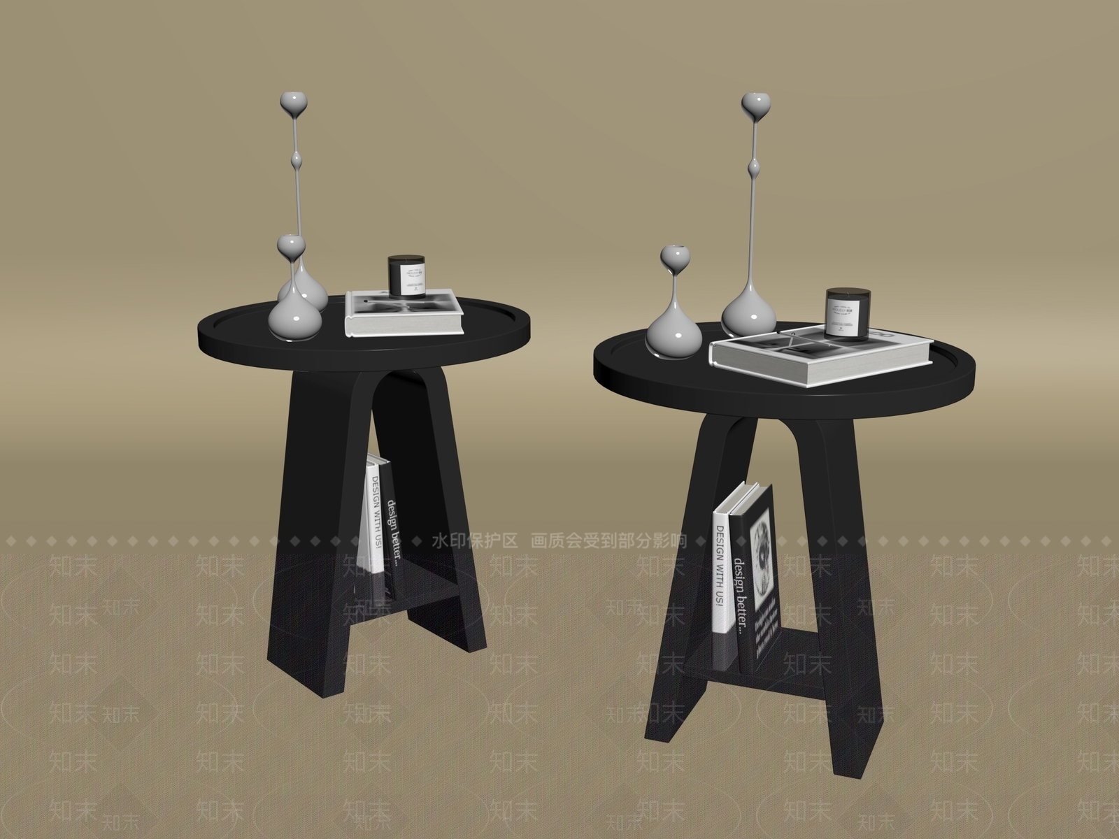 现代北欧边几3D模型下载【ID:1195619051】