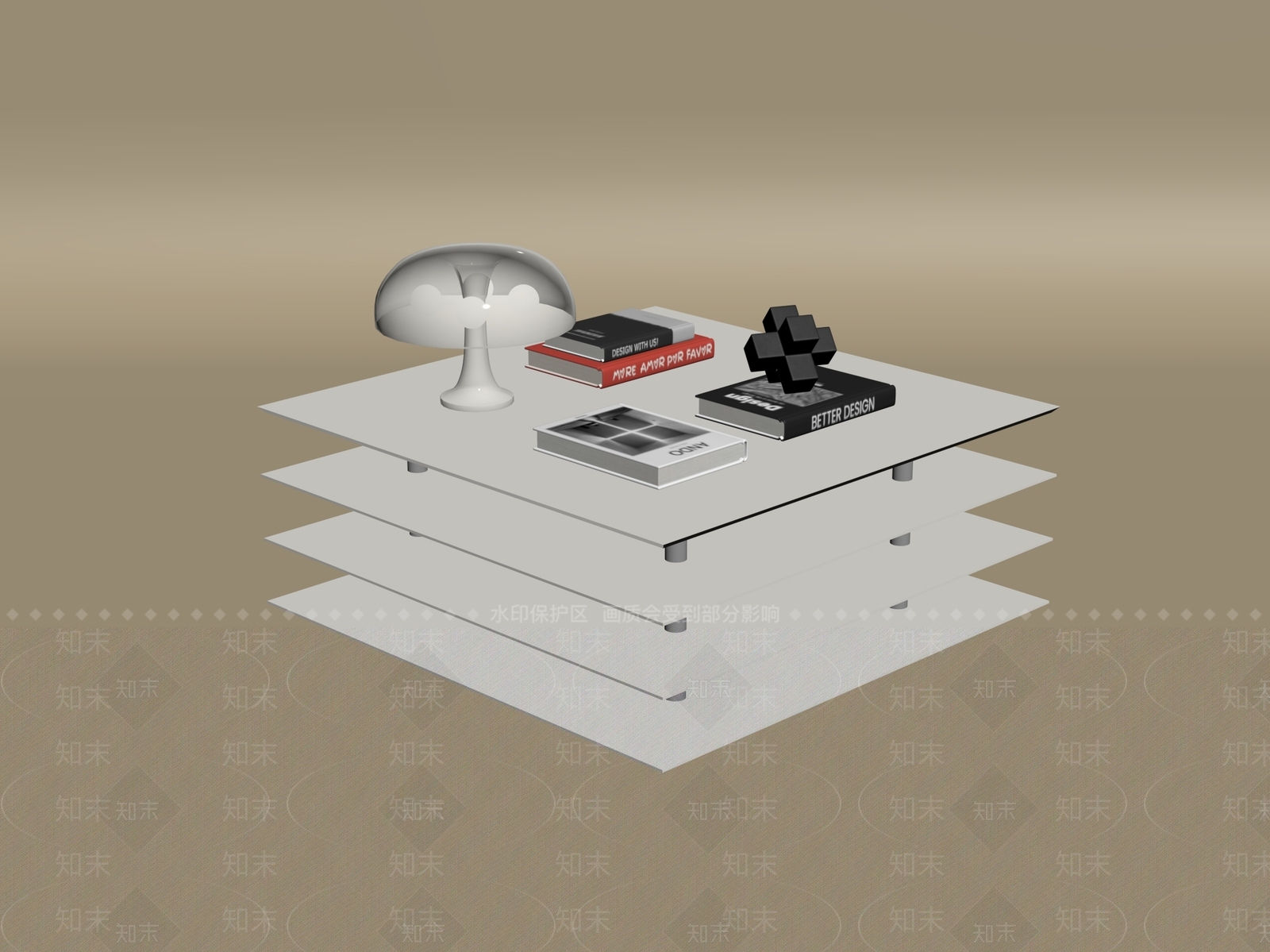 现代简约茶几3D模型下载【ID:1195619231】