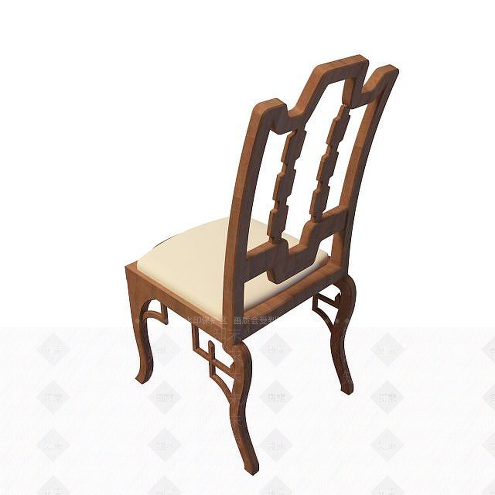 现代木质椅子3D模型下载【ID:1195620359】