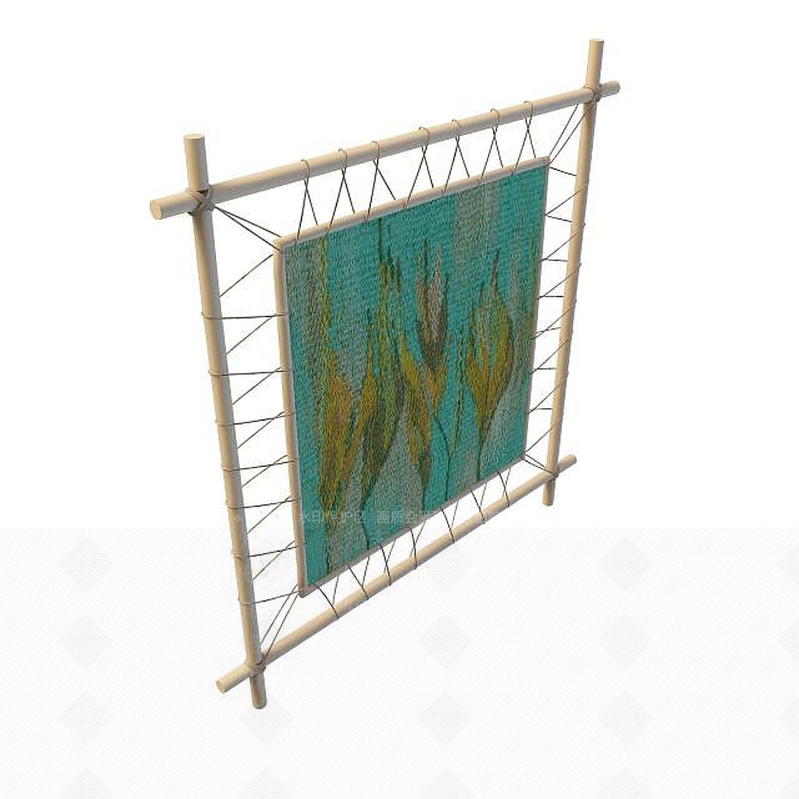 现代客厅装饰画3D模型下载【ID:1195620479】