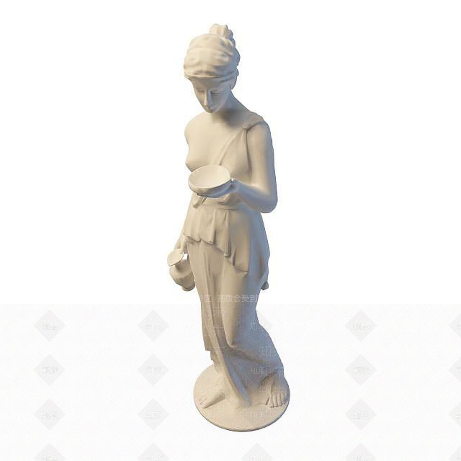 现代人物雕塑3D模型下载【ID:1195620535】