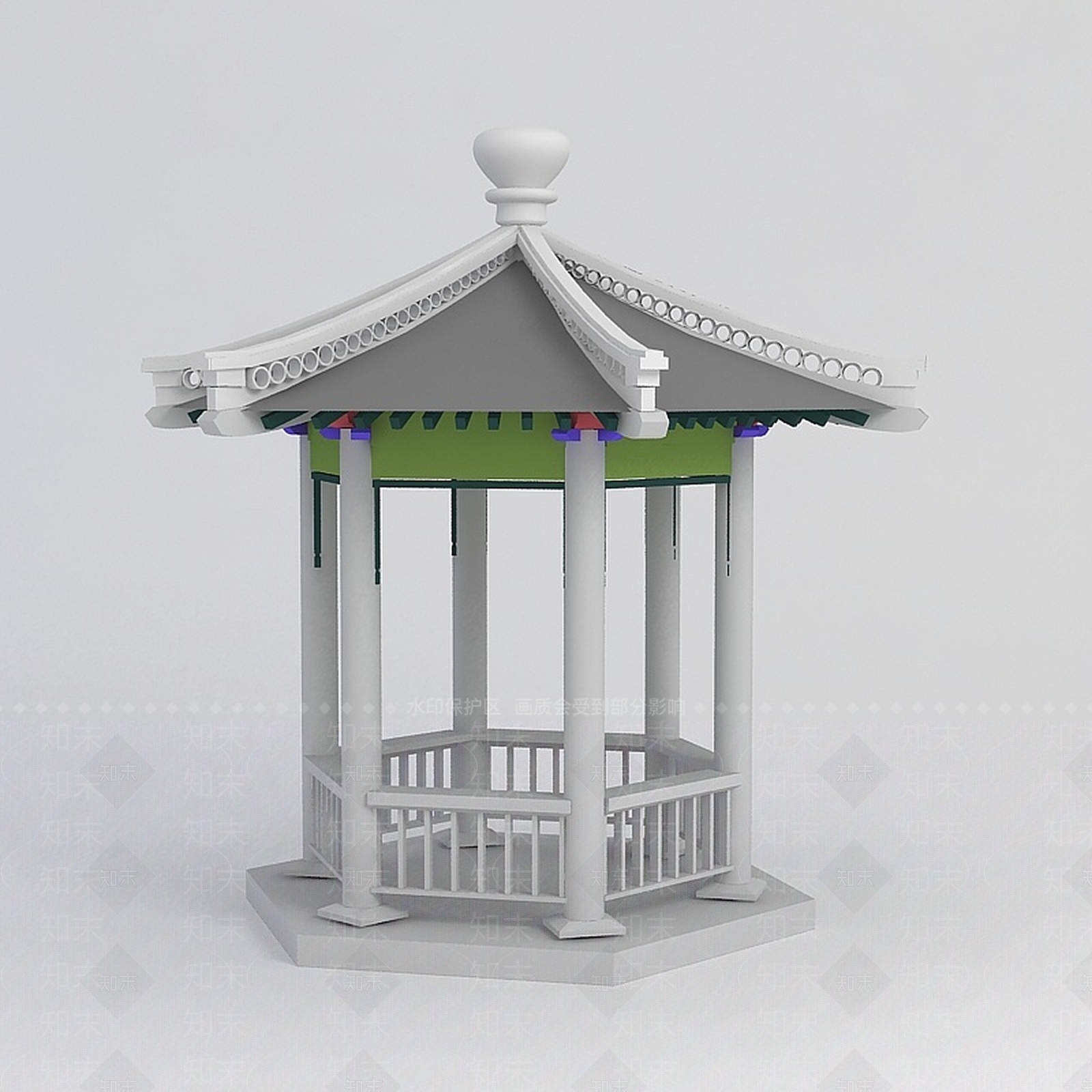 现代公园凉亭3D模型下载【ID:1195620602】