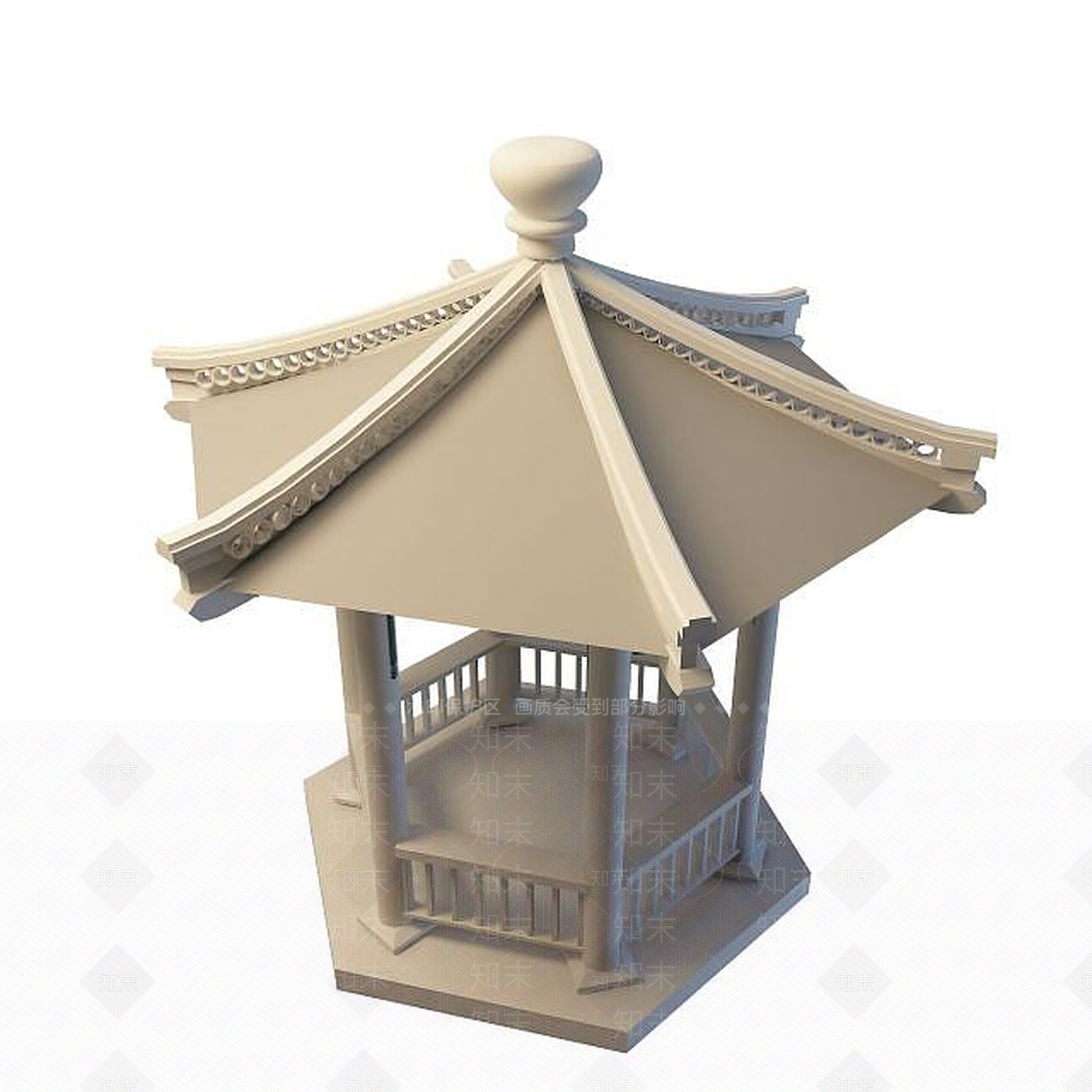 现代公园凉亭3D模型下载【ID:1195620602】
