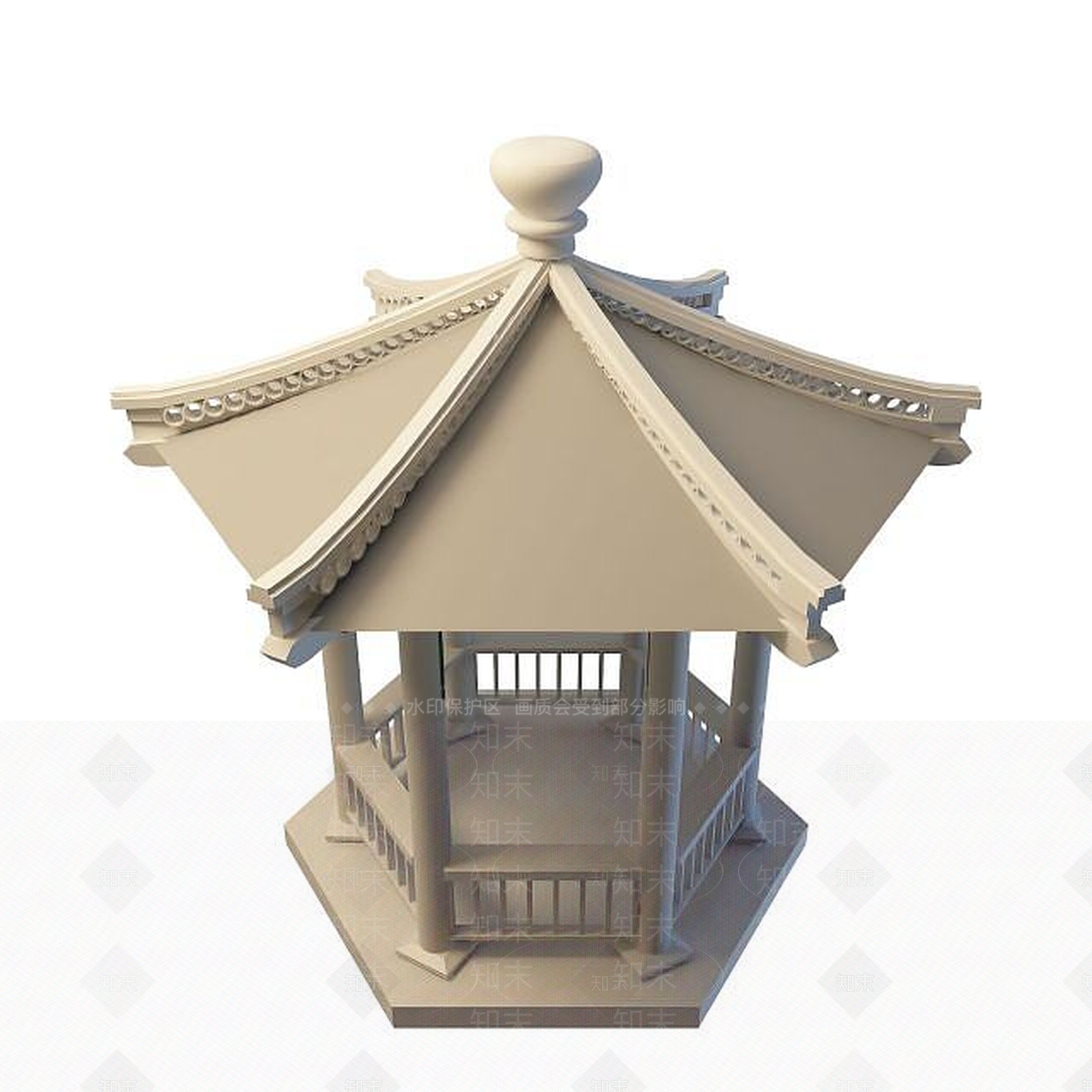 现代公园凉亭3D模型下载【ID:1195620602】