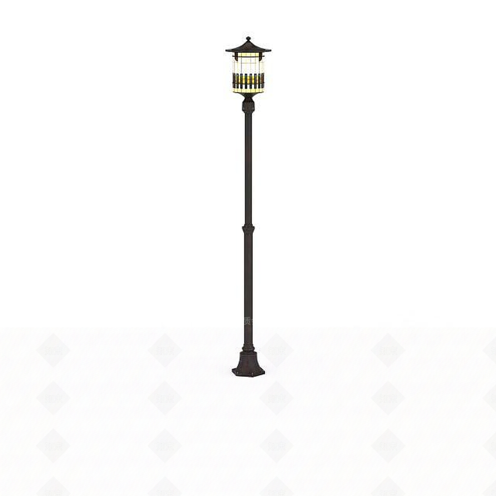现代别墅路灯3D模型下载【ID:1195622449】