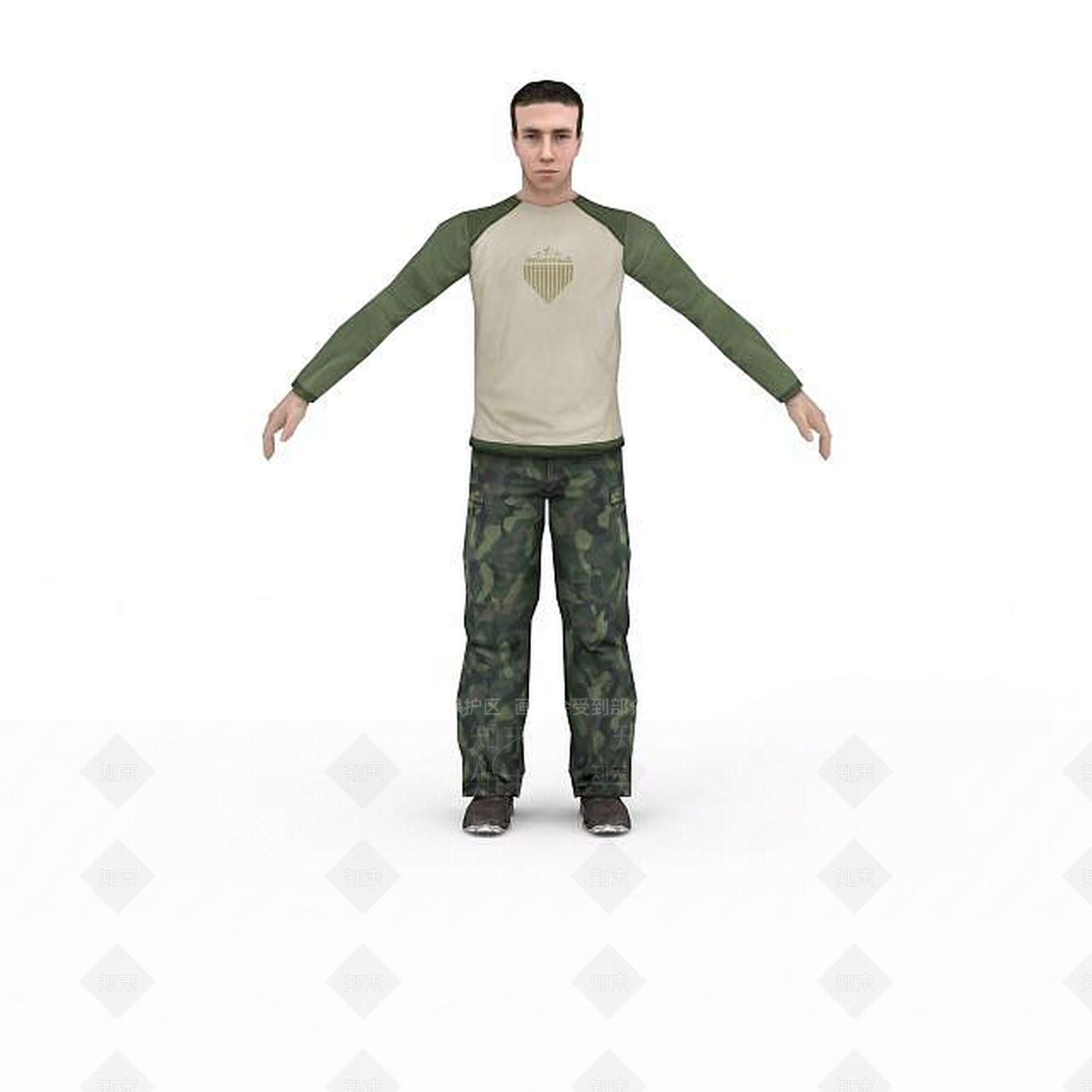 现代彩色卡通男人3D模型下载【ID:1195623117】
