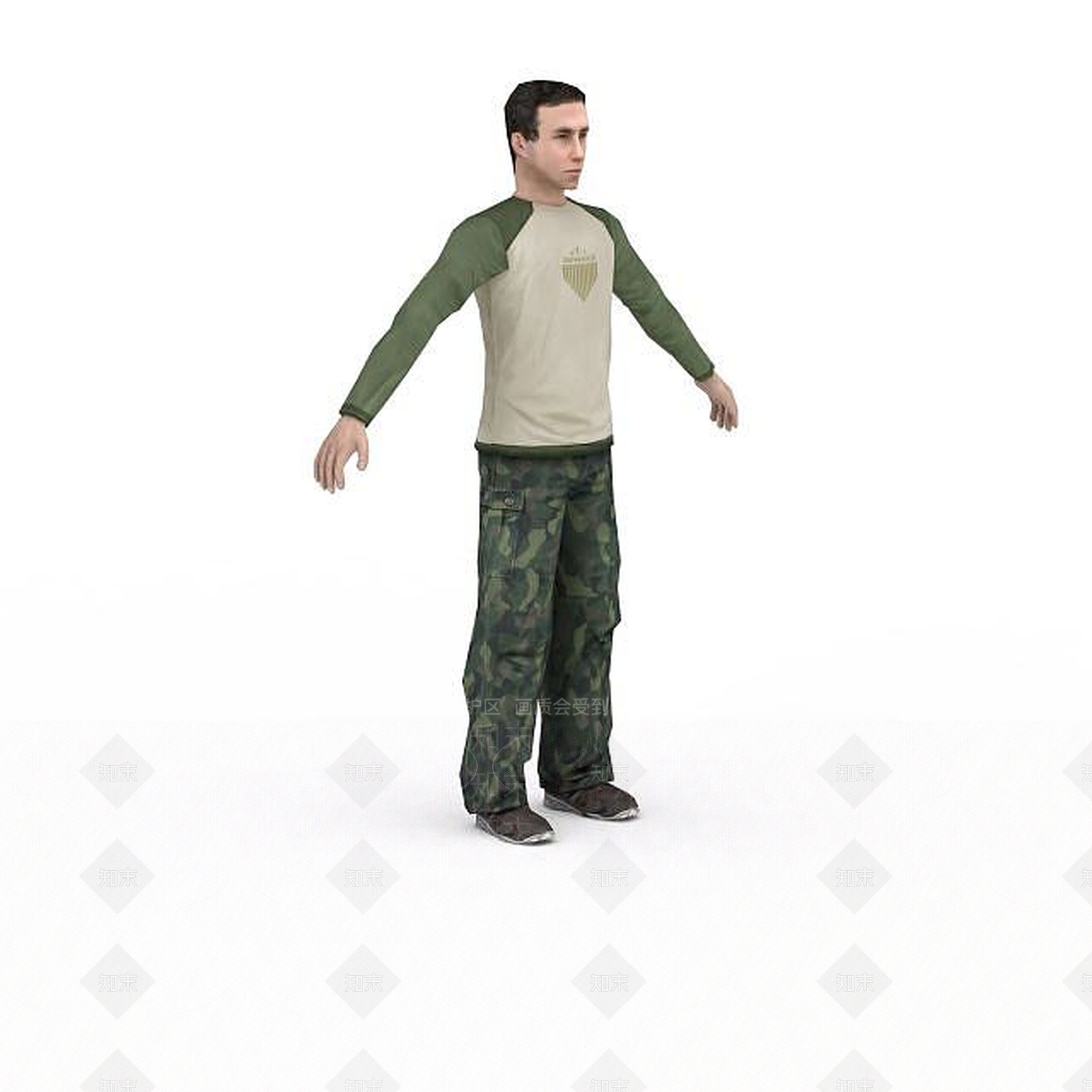 现代彩色卡通男人3D模型下载【ID:1195623117】