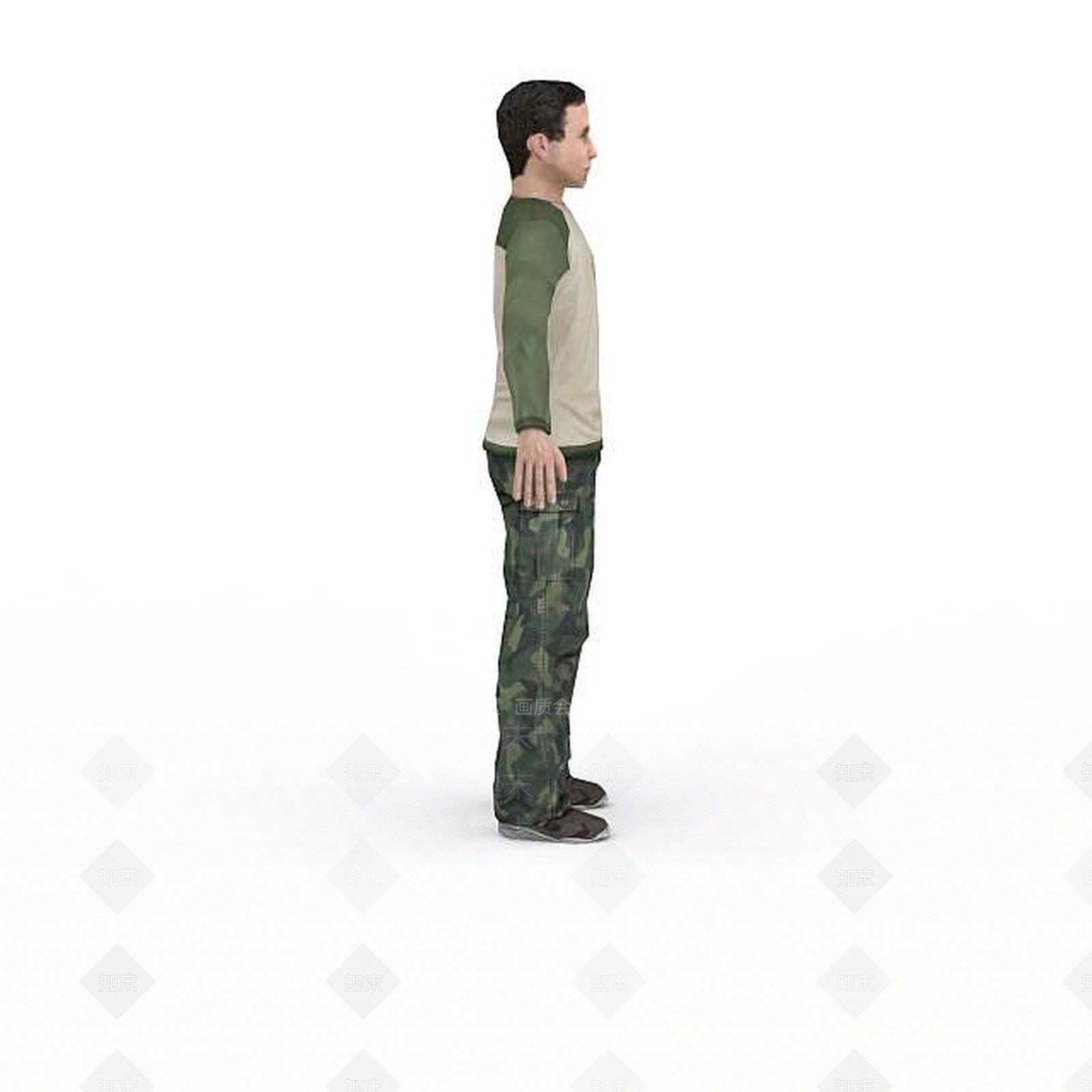 现代彩色卡通男人3D模型下载【ID:1195623117】