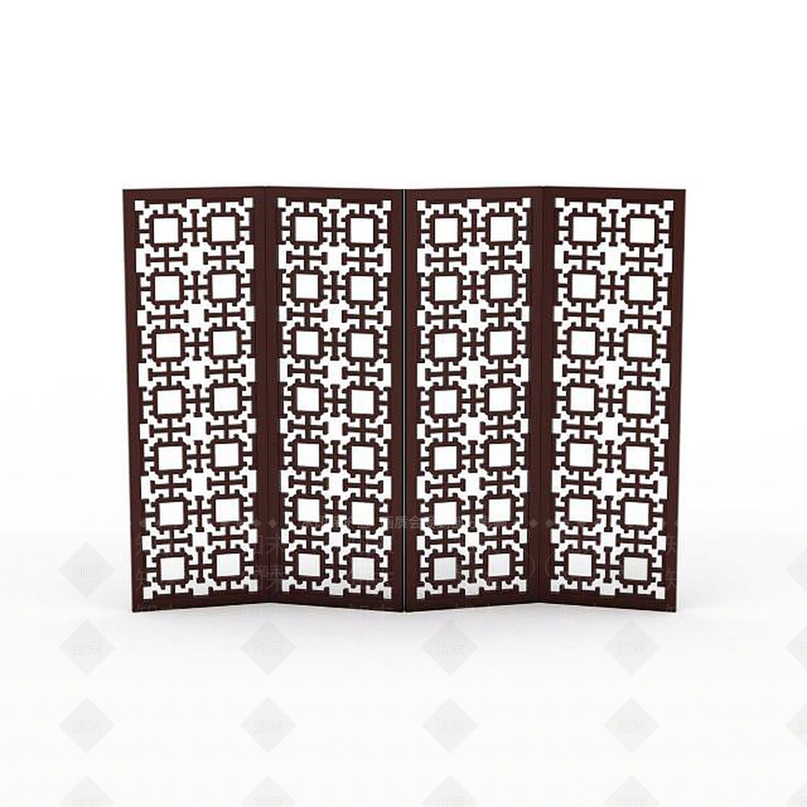 中式镂空屏风3D模型下载【ID:1195623351】