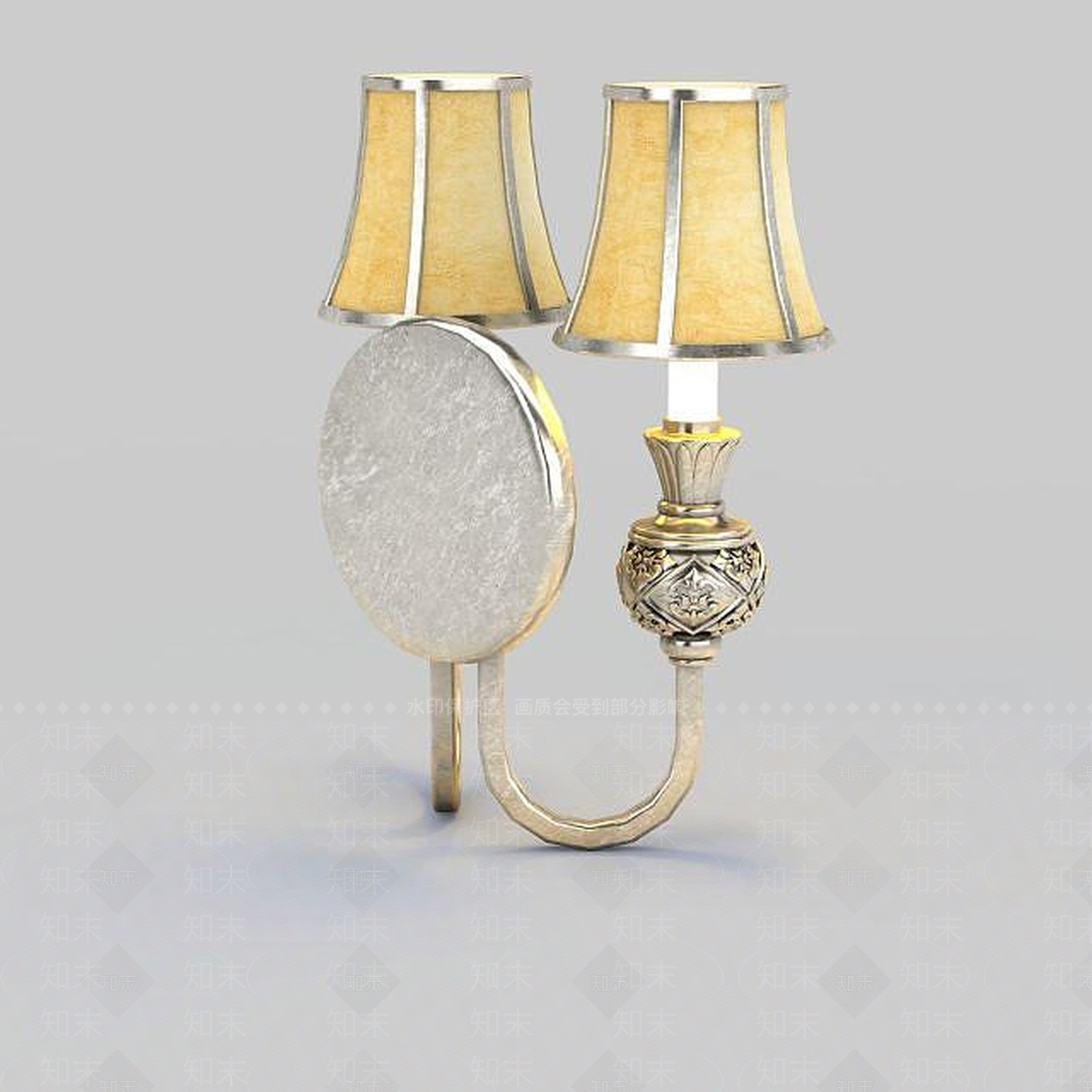 欧式古典欧式壁灯3D模型下载【ID:1195624911】