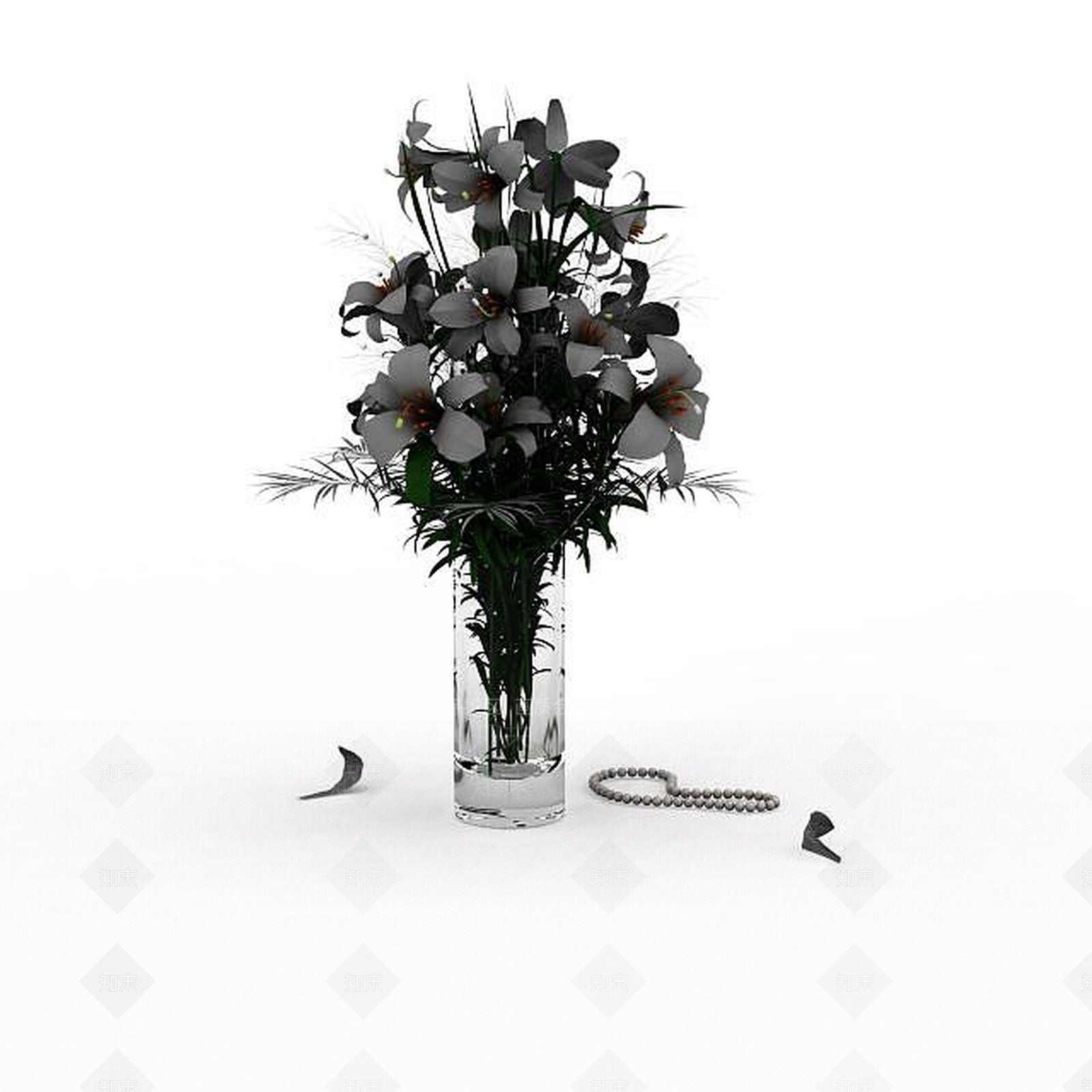 现代客厅花瓶3D模型下载【ID:1195625493】