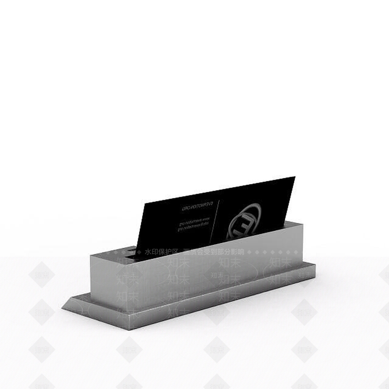 现代名片夹座钟3D模型下载【ID:1195625416】