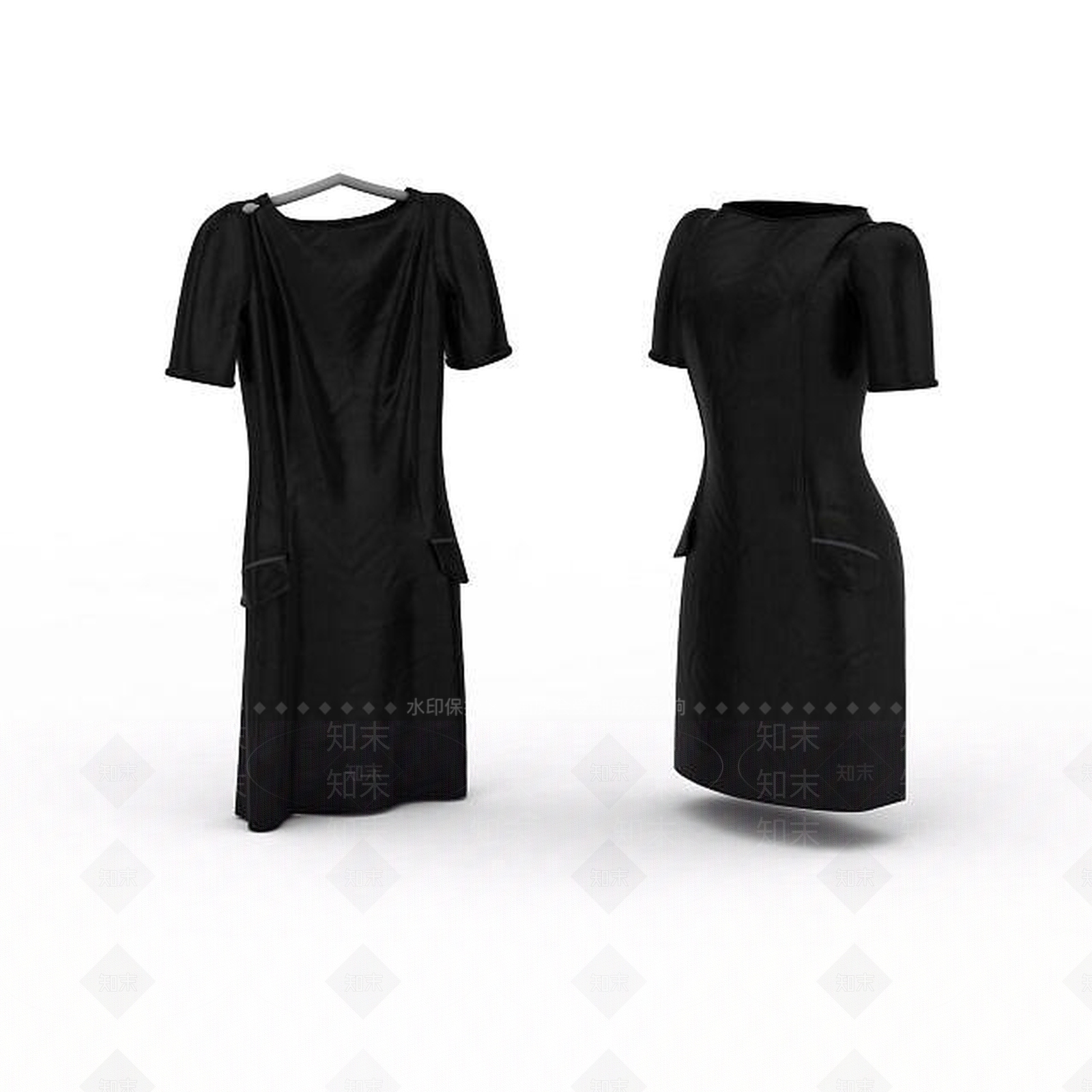 现代女士连衣裙3D模型下载【ID:1195625581】