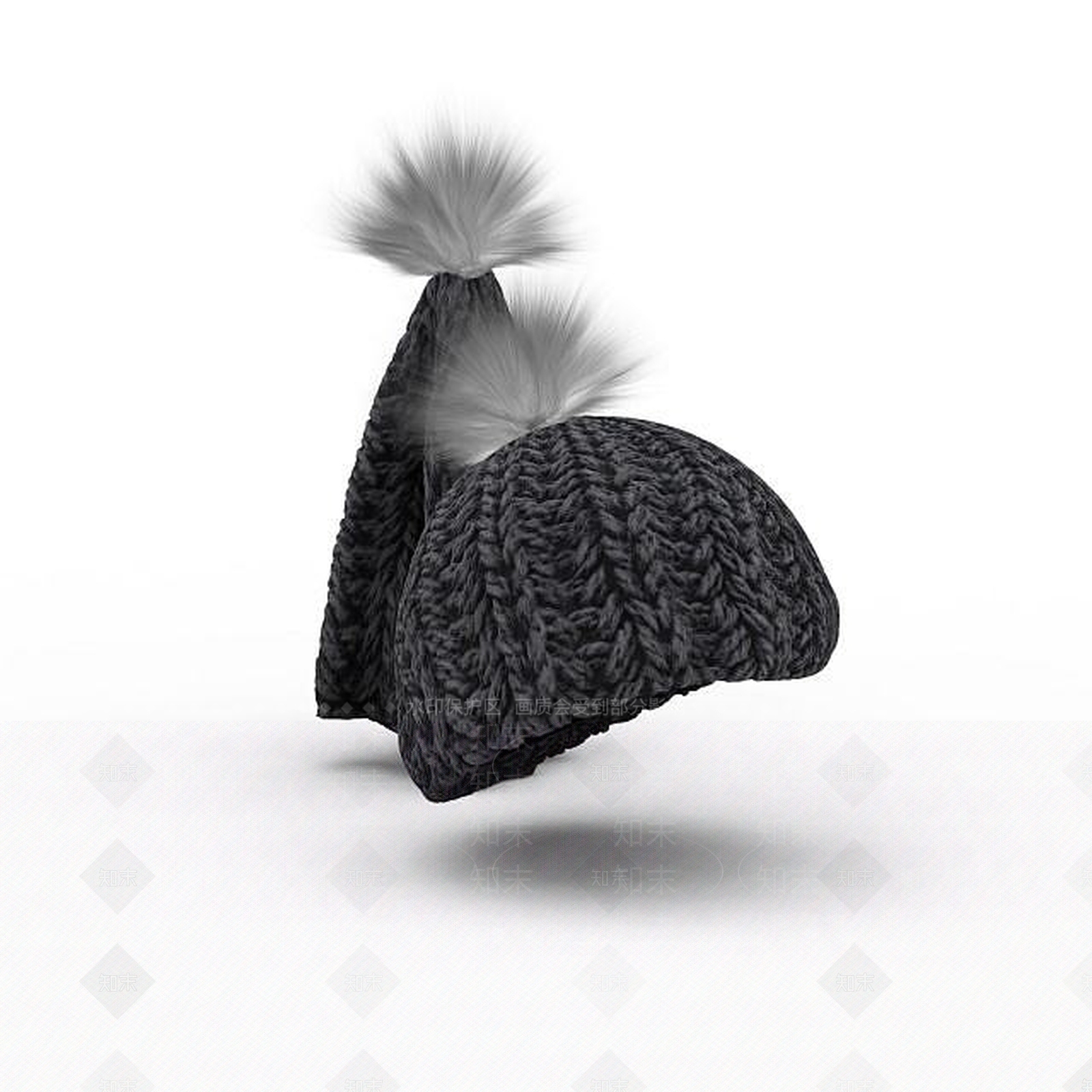 现代女士毛线帽3D模型下载【ID:1195625513】