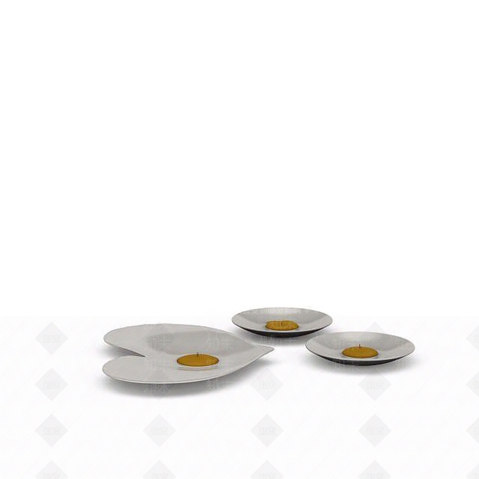 现代心形蜡烛台3D模型下载【ID:1195625809】
