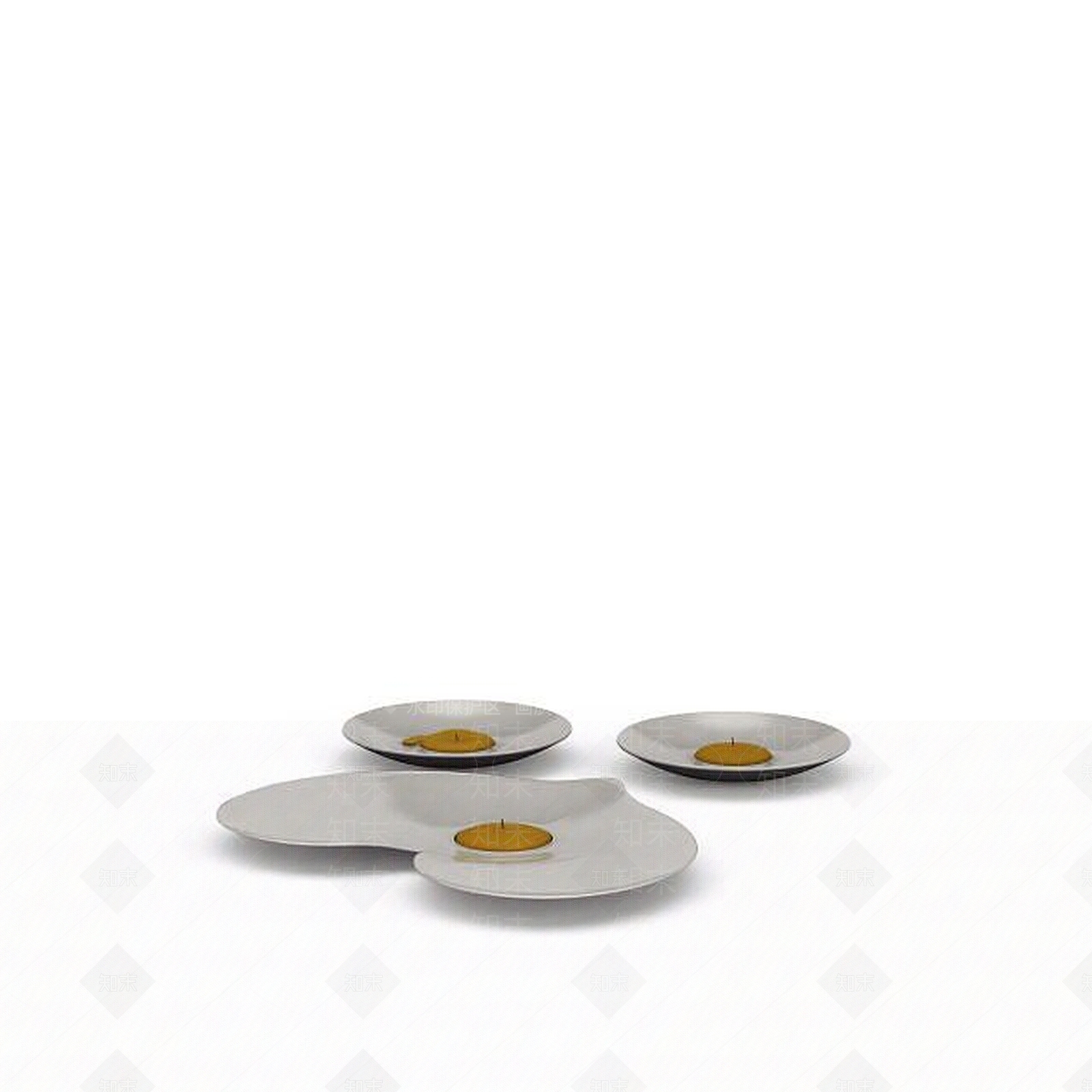 现代心形蜡烛台3D模型下载【ID:1195625809】