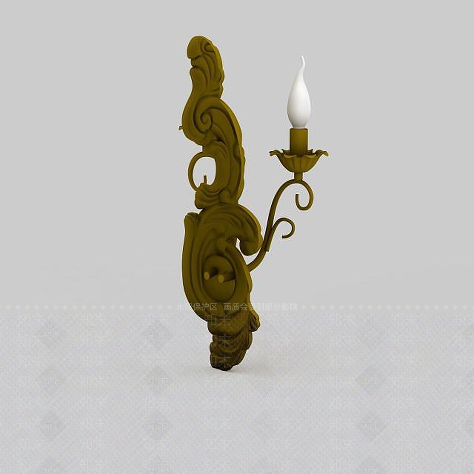 欧式古典欧式壁灯3D模型下载【ID:1195626812】