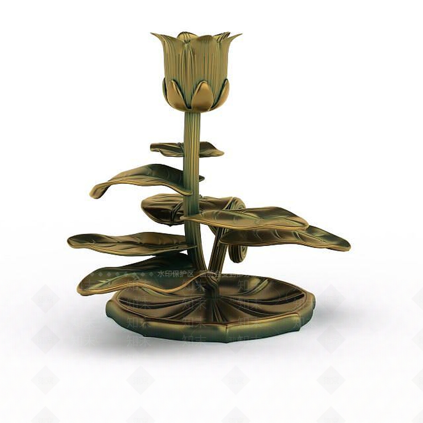 现代艺术蜡烛台3D模型下载【ID:1195627729】