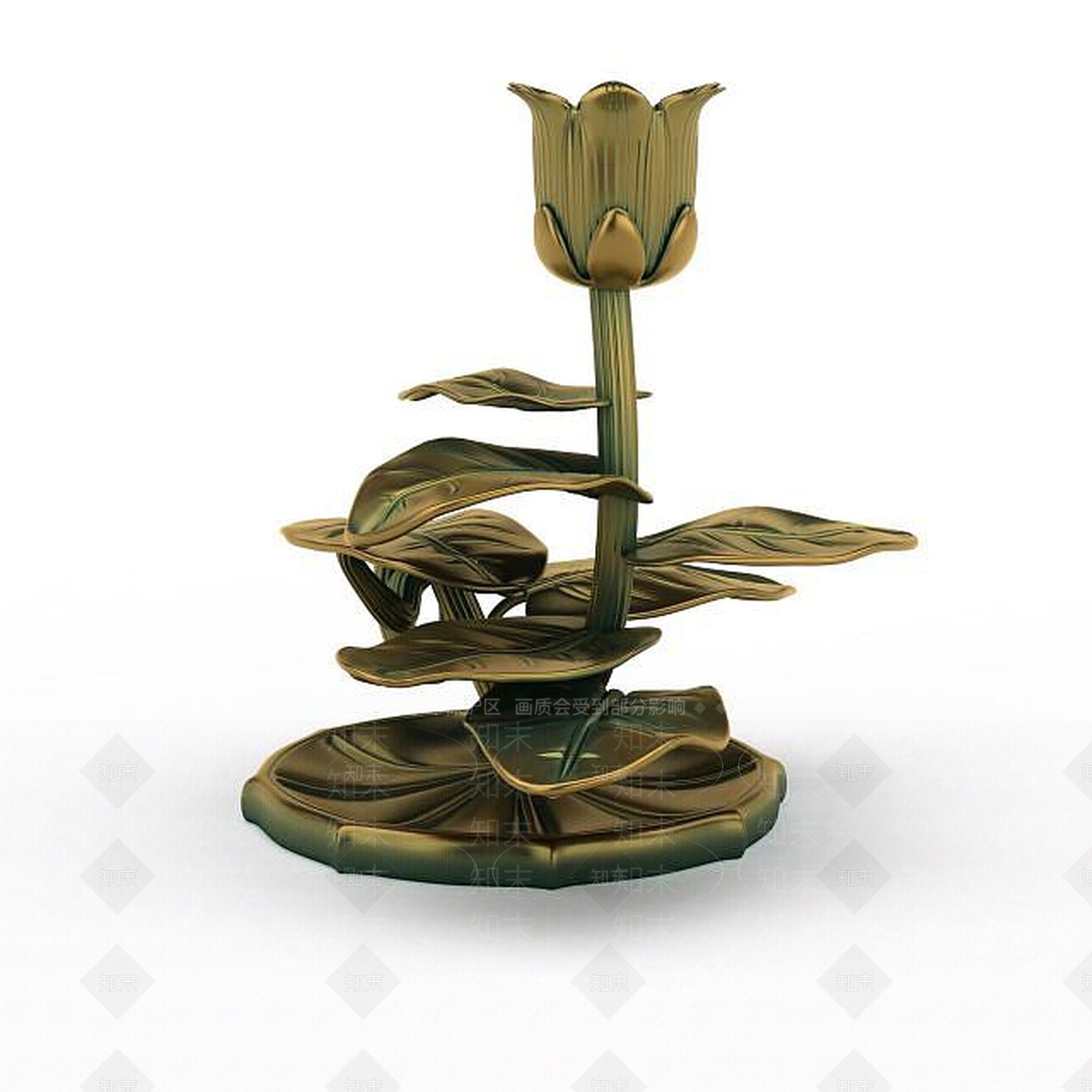 现代艺术蜡烛台3D模型下载【ID:1195627729】