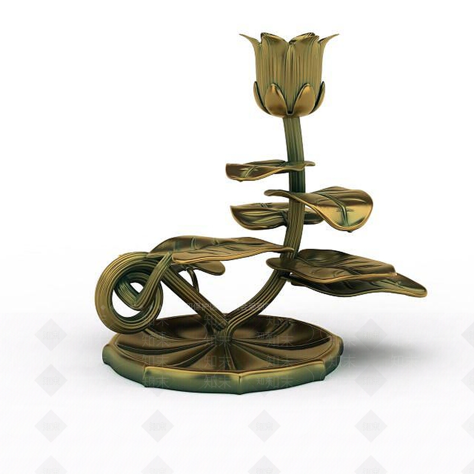 现代艺术蜡烛台3D模型下载【ID:1195627729】