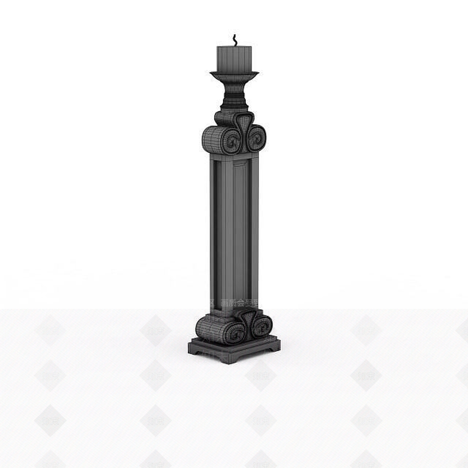 现代简约蜡烛台3D模型下载【ID:1195628004】