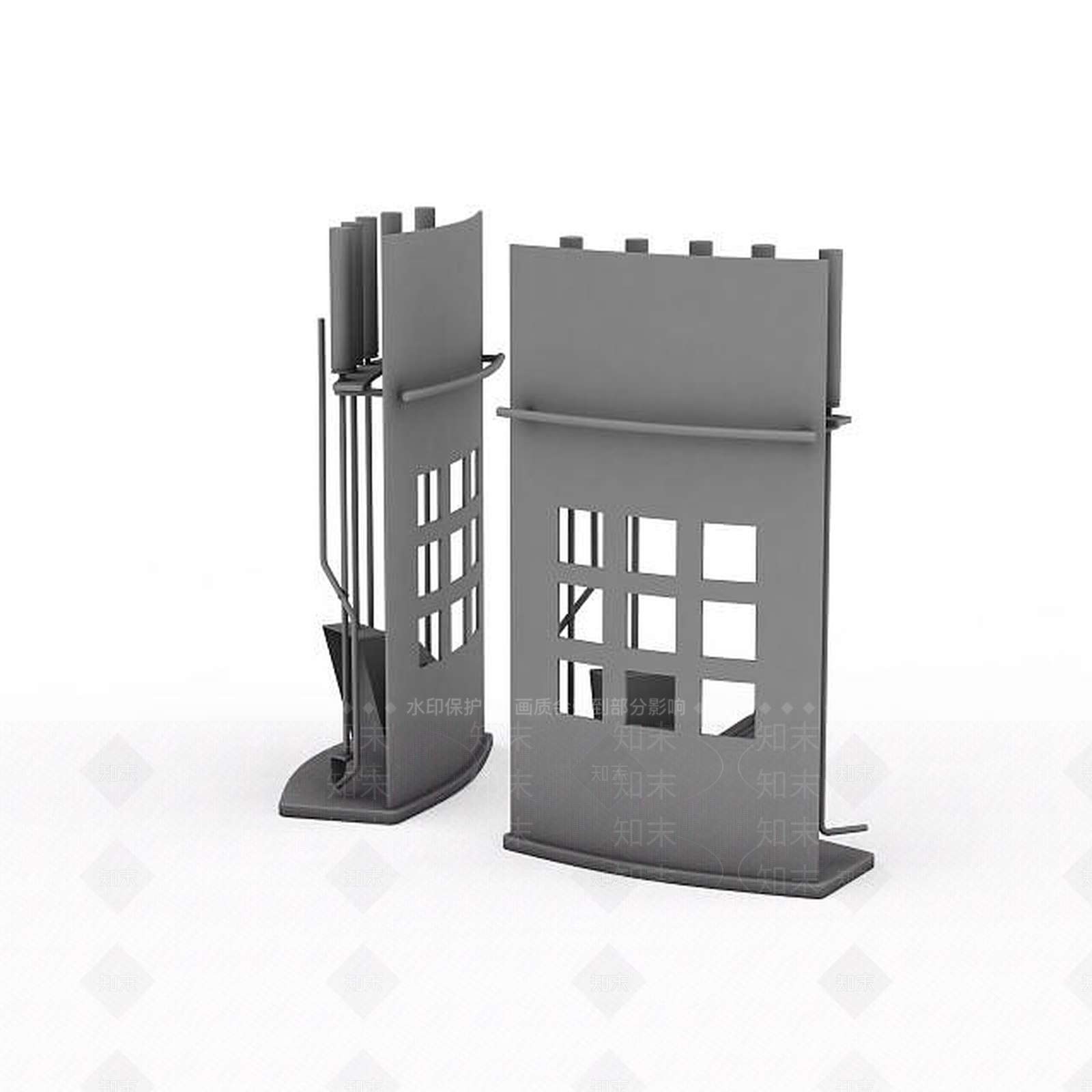 现代壁炉工具3D模型下载【ID:1195628266】